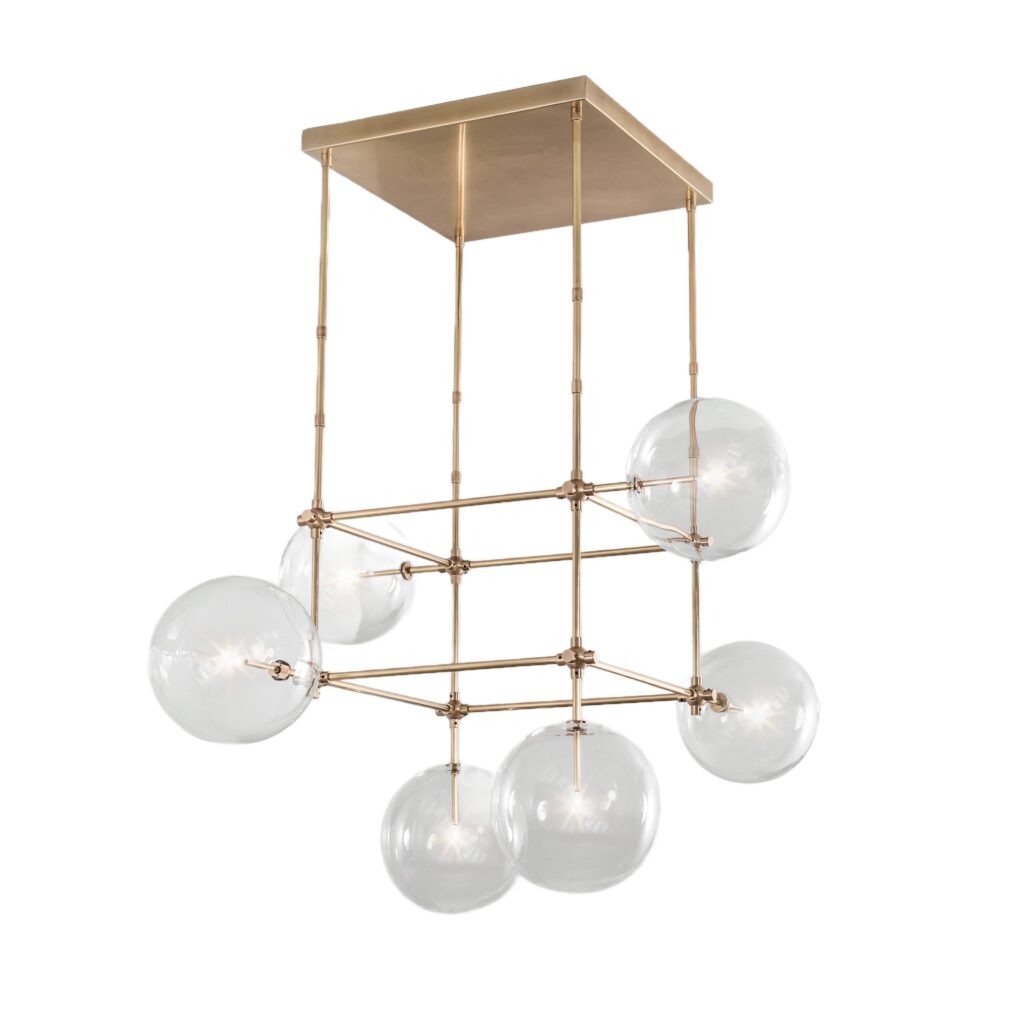 Soap 6 Dt Brass Chandelier by Schwung 1