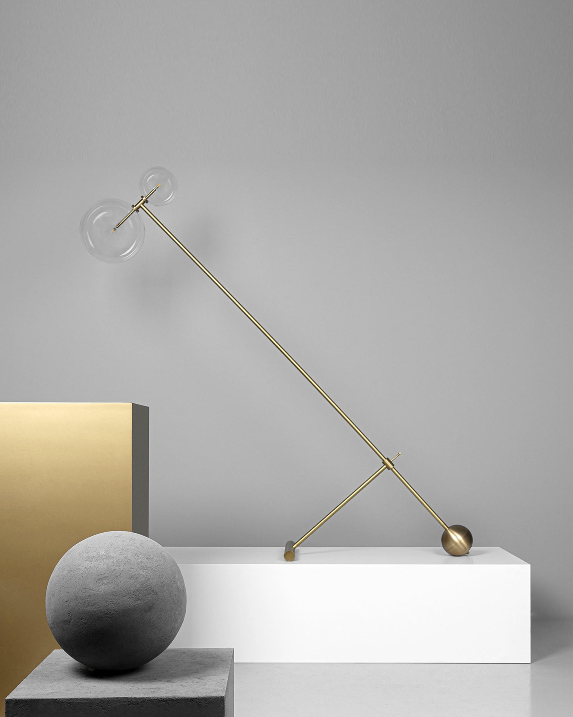 Zosia Black Gunmetal Floor Lamp by Schwung 8