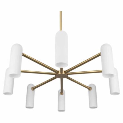 Odyssey Round MD Brass Chandelier by Schwung