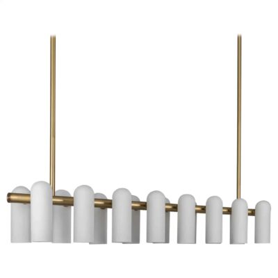 Odyssey Linear LG Brass Chandelier by Schwung