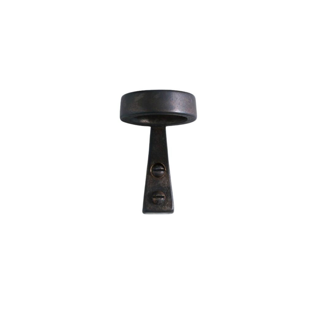Blackened Bottle Bracket in Aluminium & Brass by Henry Wilson 1