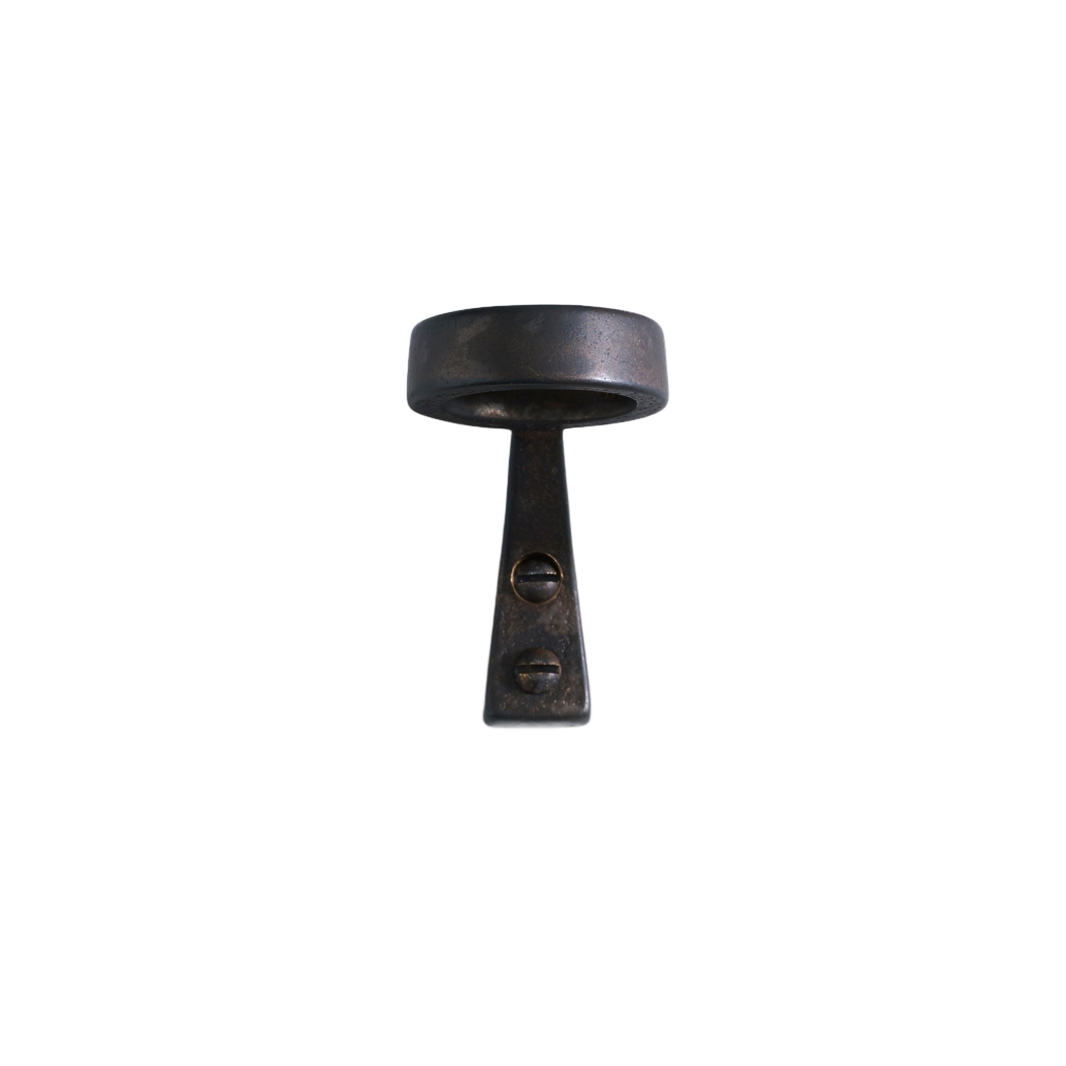 Blackened Bottle Bracket in Aluminium & Brass by Henry Wilson 1