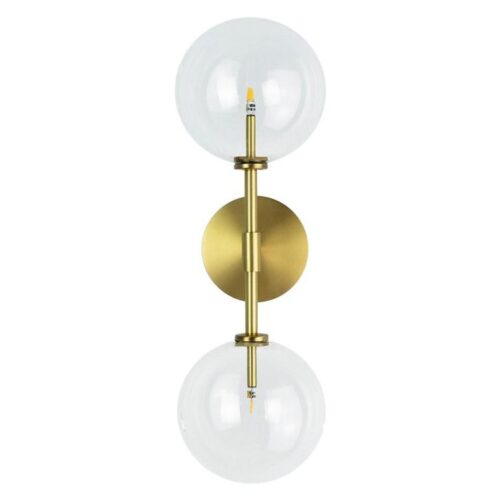 Dawn Dual Brass Wall Sconce by Schwung 1 1