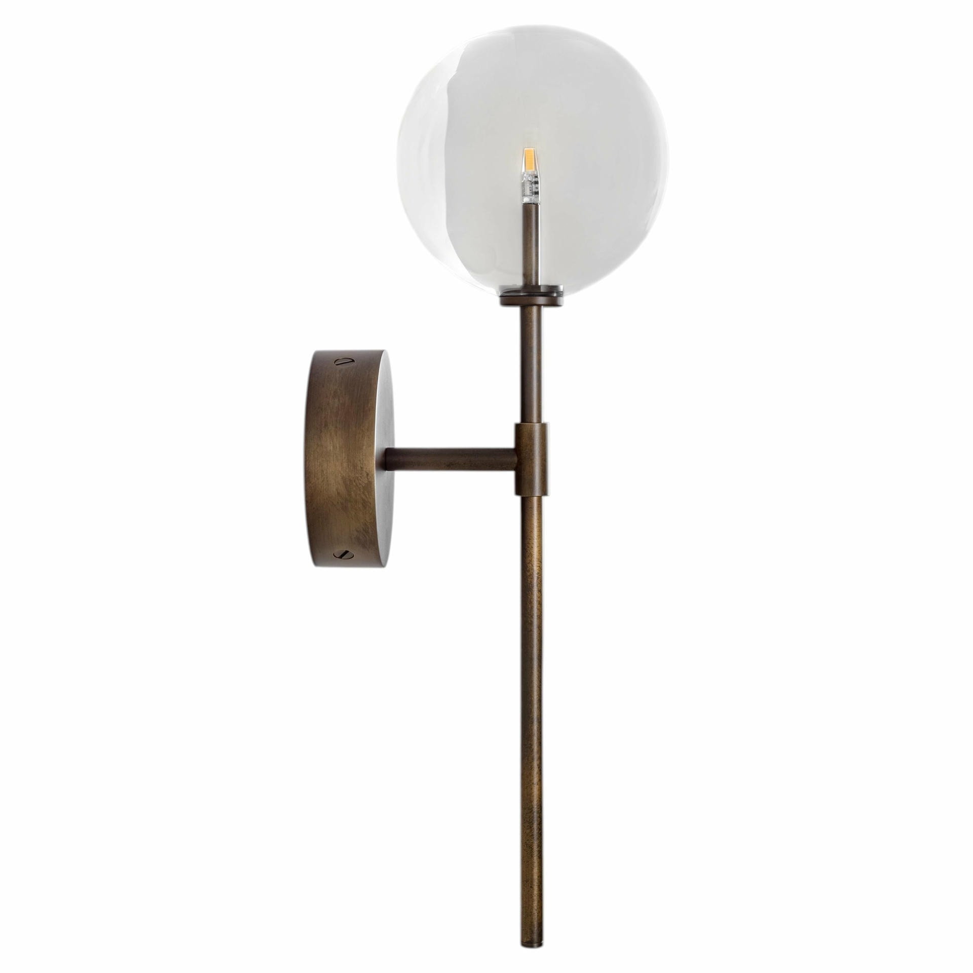 Dawn Single Brass Wall Sconce by Schwung 1