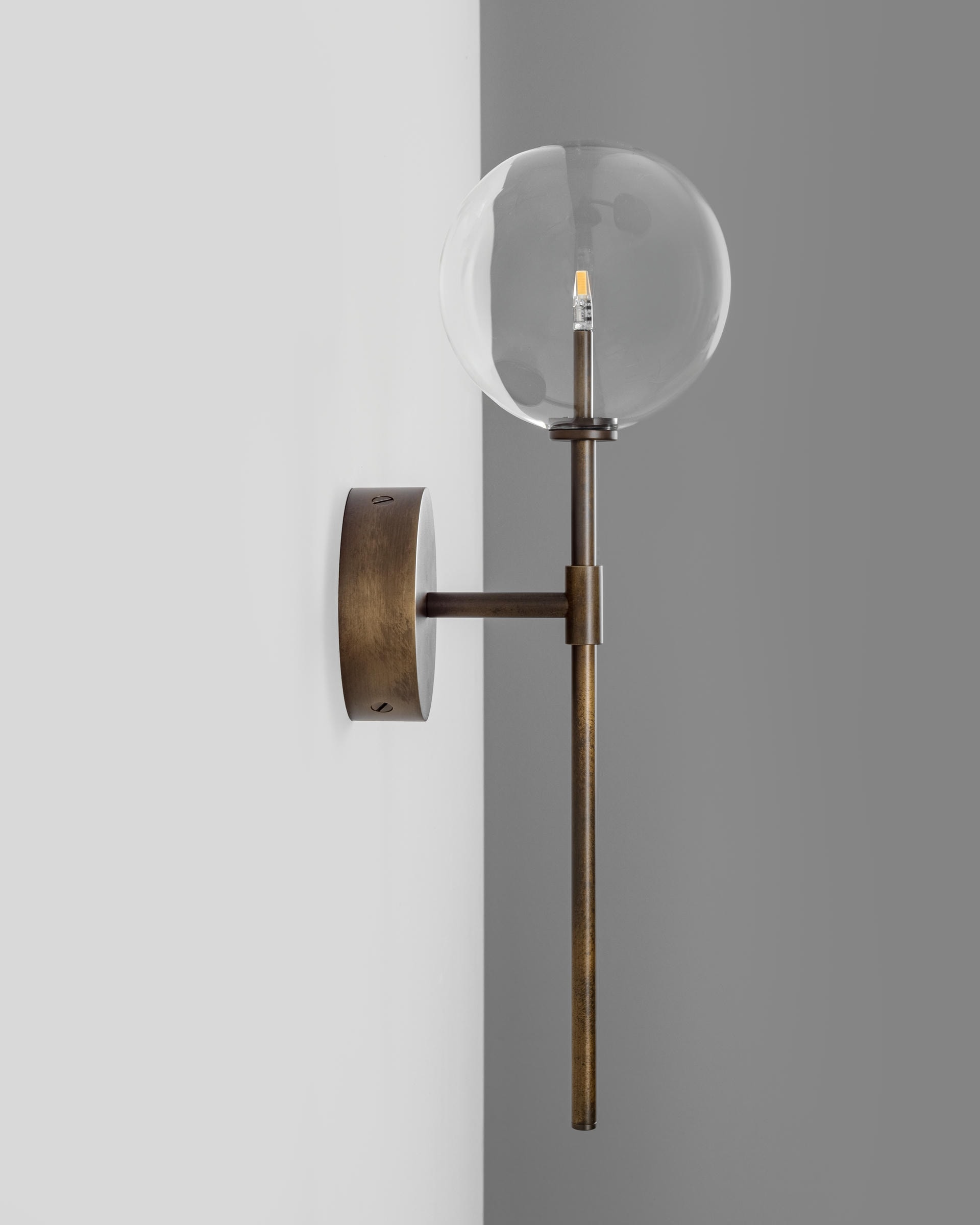 Dawn Single Brass Wall Sconce by Schwung 2