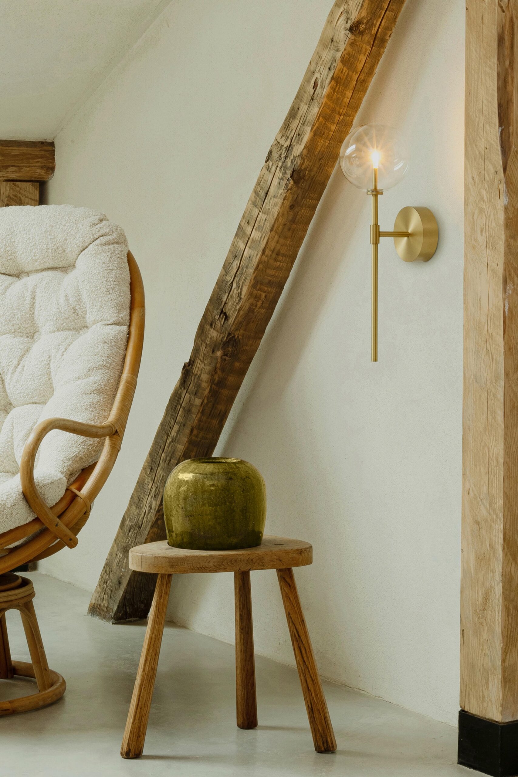 Dawn Single Brass Wall Sconce by Schwung 8