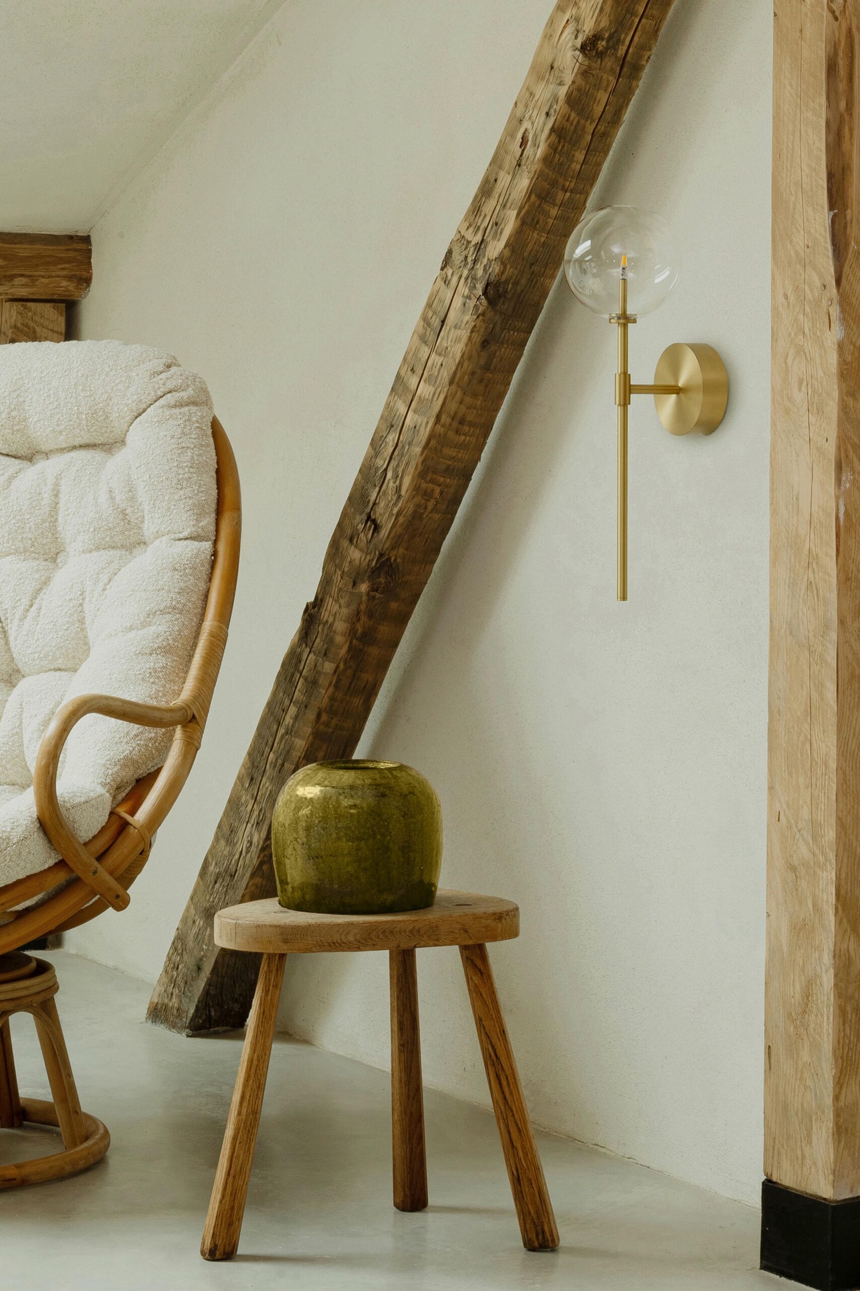 Dawn Single Brass Wall Sconce by Schwung 9