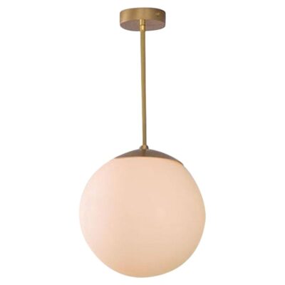 Glass Globe Opal 30 Pendant Light by Schwung