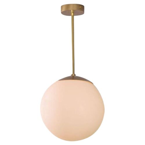 Glass Globe Opal 30 Pendant Light by Schwung 1