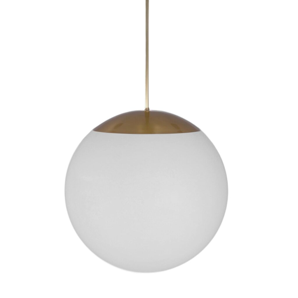 Glass Globe Opal 50 Pendant Light by Schwung 1