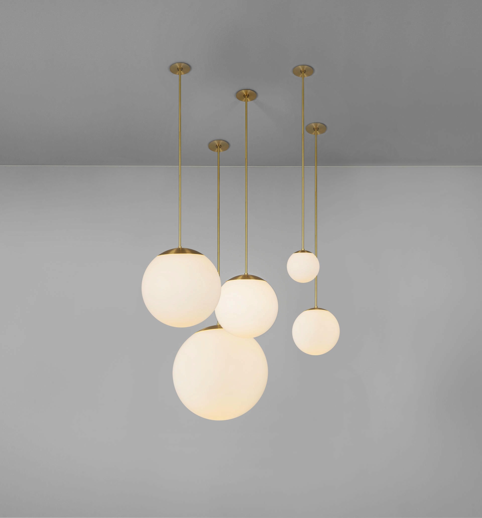 Glass Globe Opal 50 Pendant Light by Schwung 11