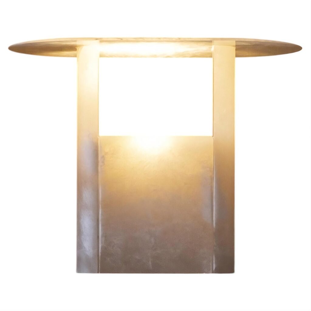 Limited Edition Pagoda White Alabaster Lamp by Henry Wilson 1