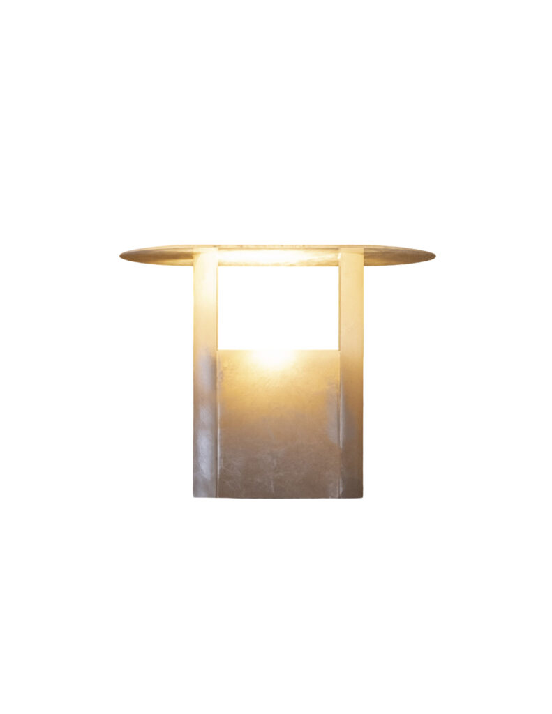 Limited Edition Pagoda White Alabaster Lamp by Henry Wilson 1
