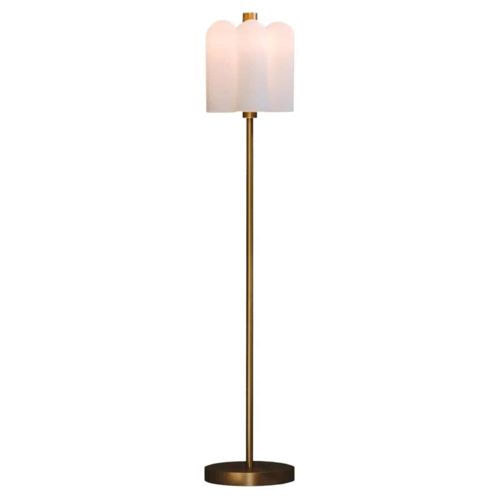 Odyssey 6 Brass Floor Lamp by Schwung 1