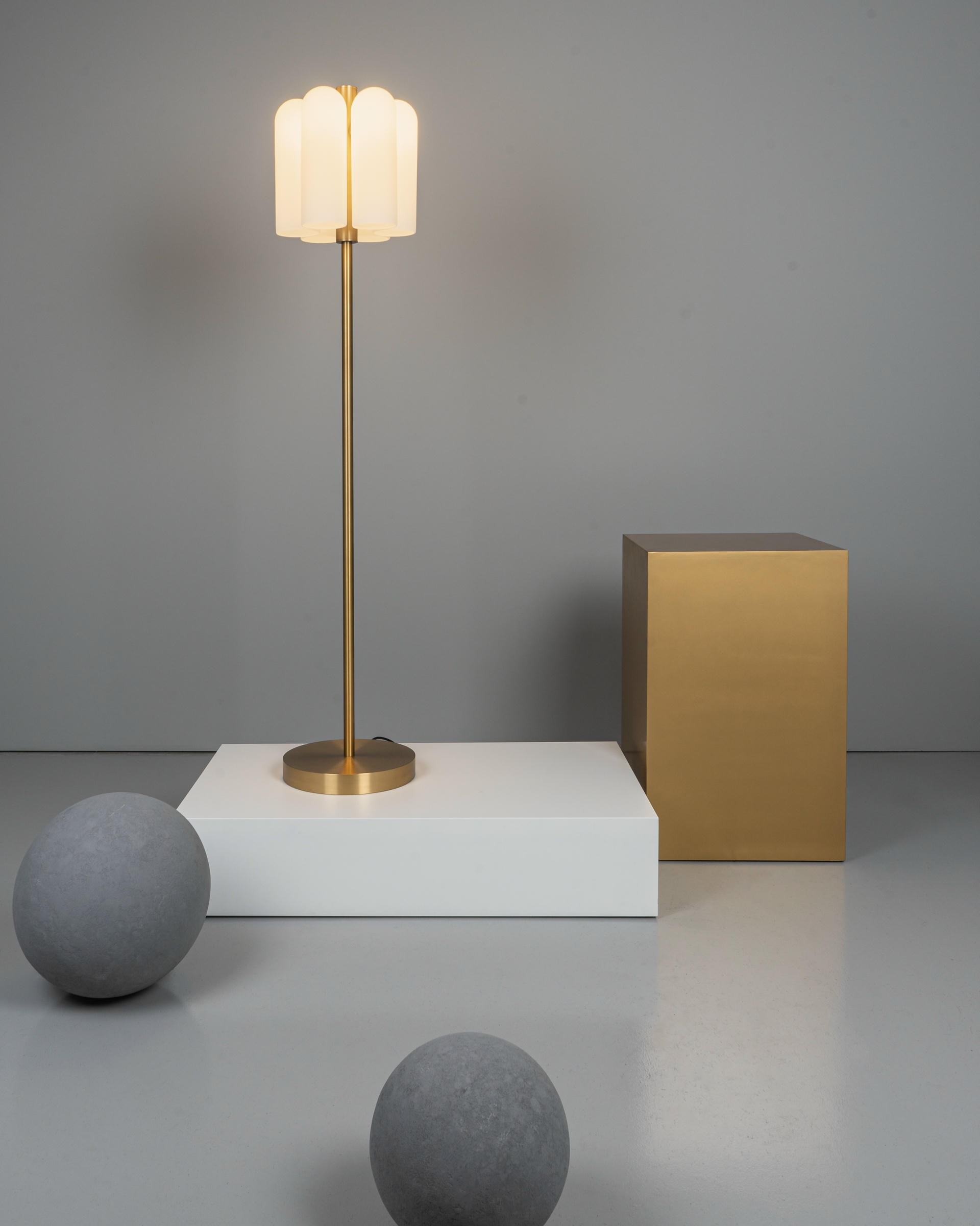 Odyssey 6 Brass Floor Lamp by Schwung 10