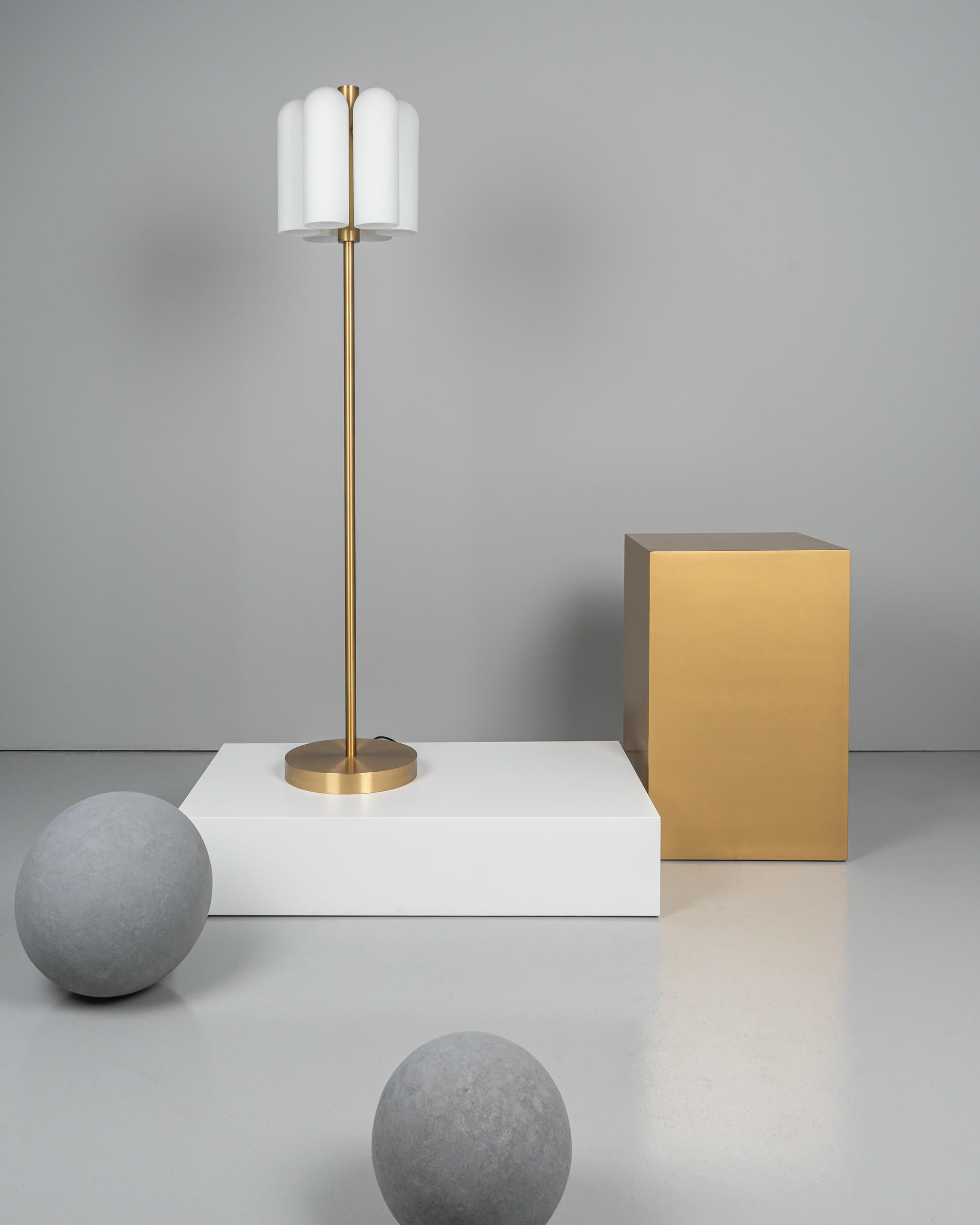 Odyssey 6 Brass Floor Lamp by Schwung 11