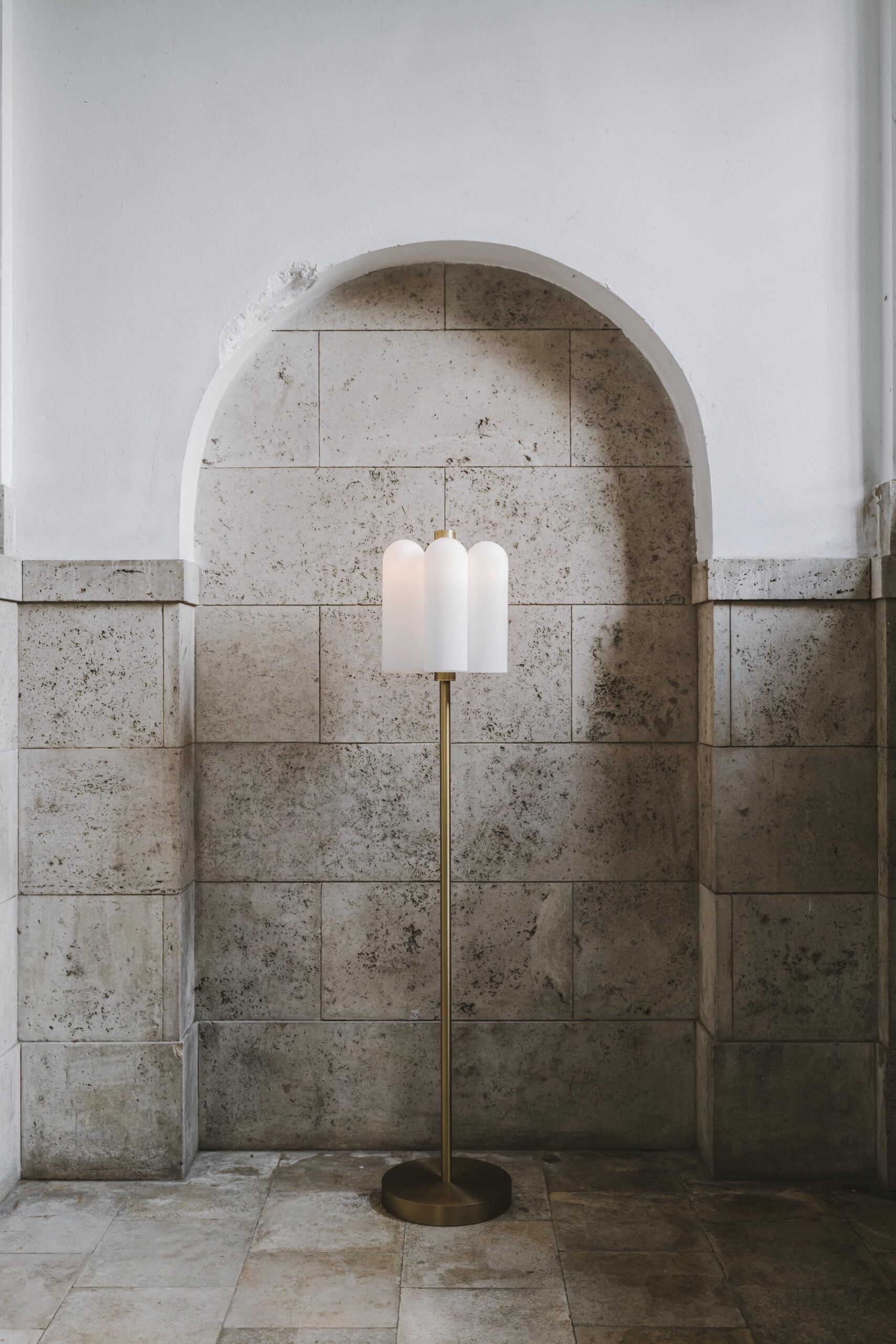Odyssey 6 Brass Floor Lamp by Schwung 12