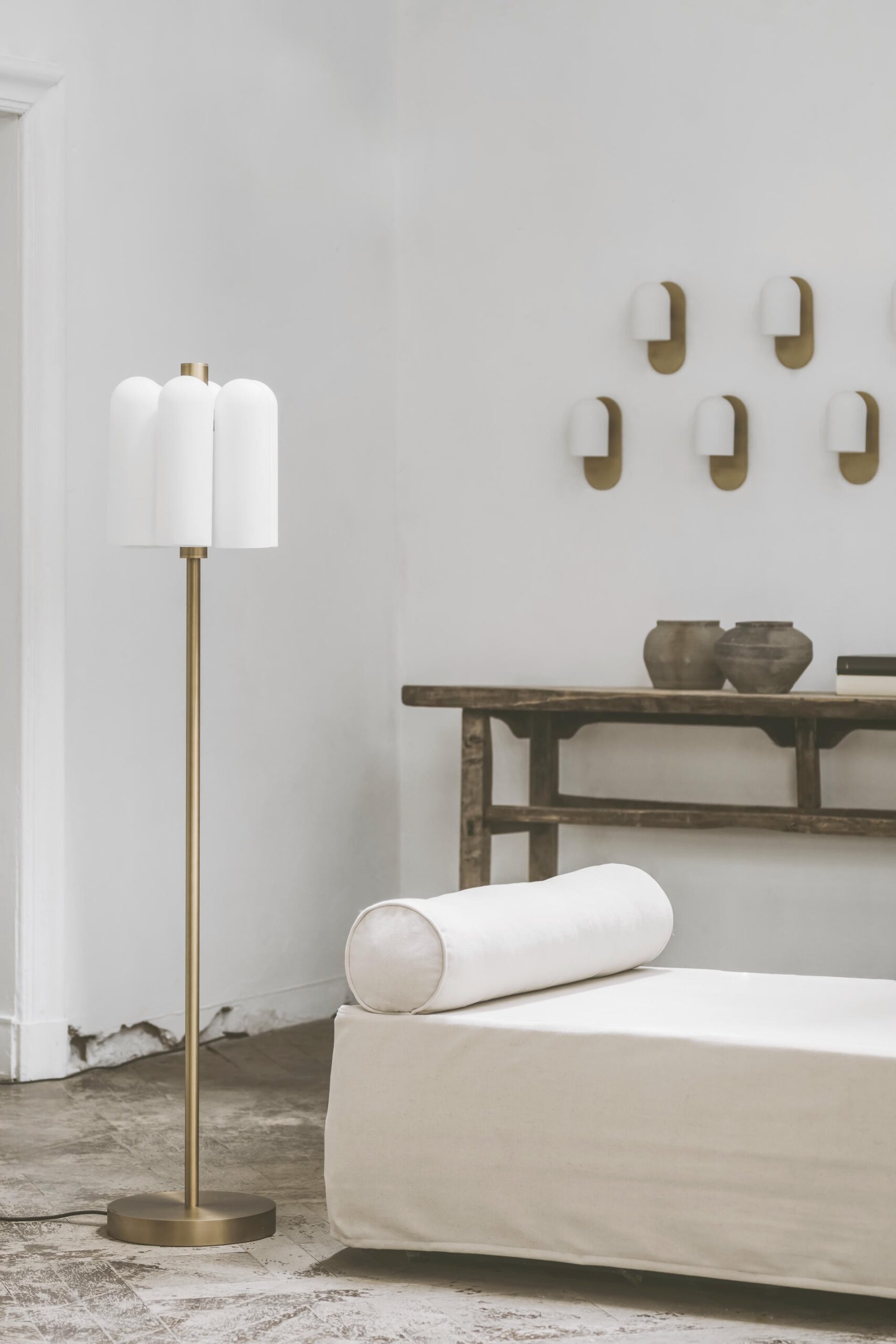 Odyssey 6 Brass Floor Lamp by Schwung 13