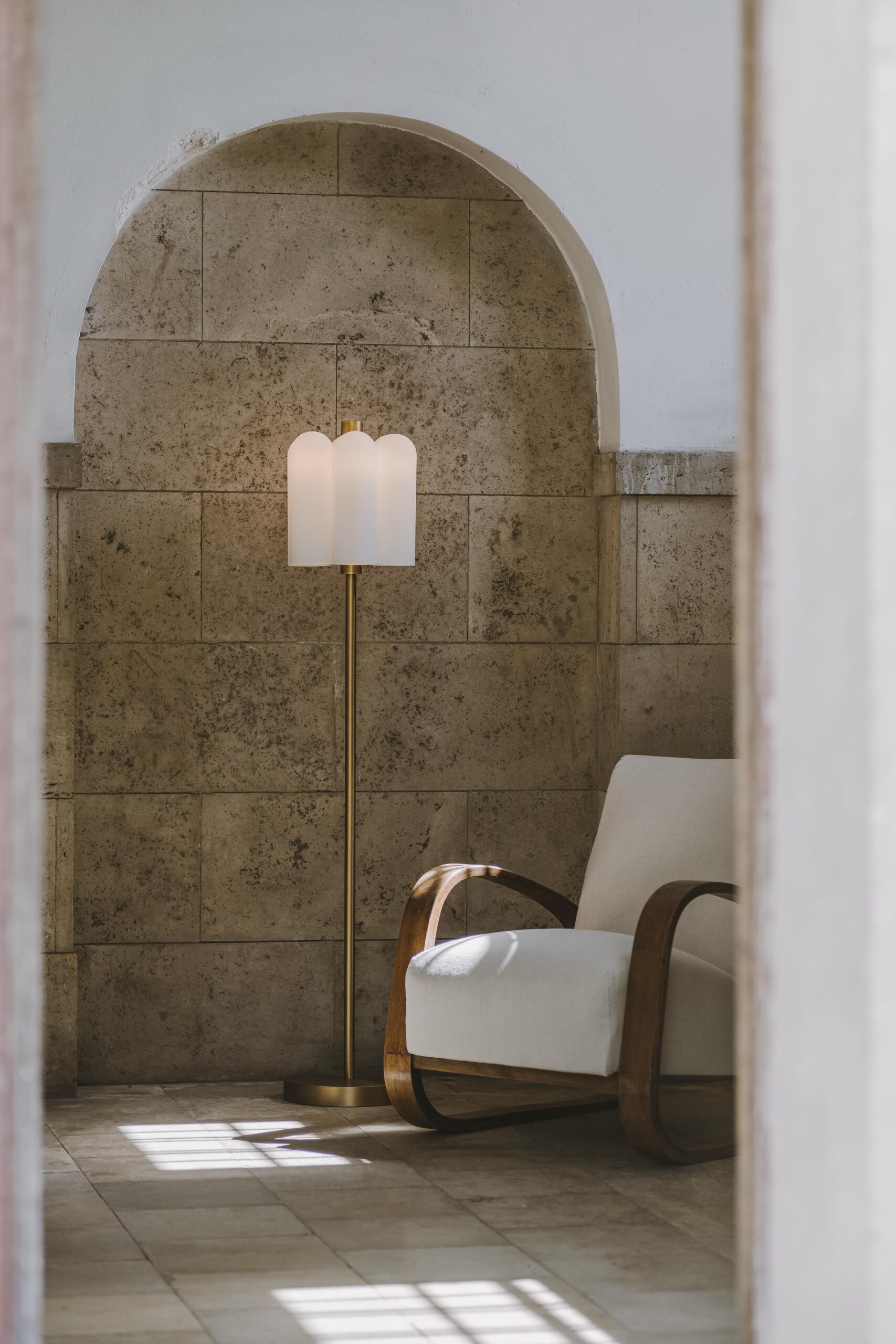 Odyssey 6 Brass Floor Lamp by Schwung 14