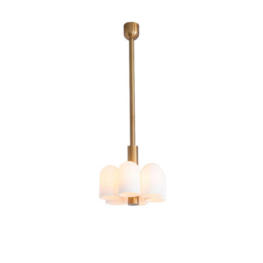Odyssey 6 Brass Pendant Light by Schwung 1
