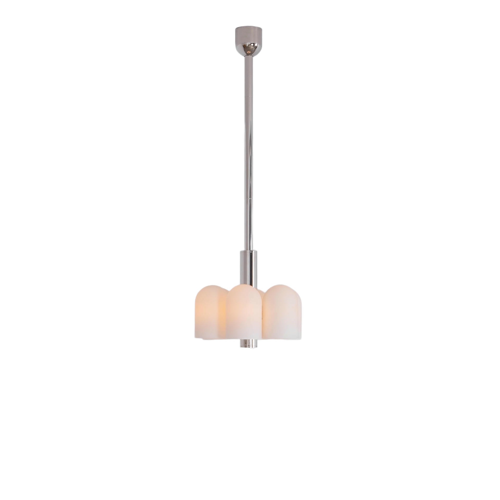 Odyssey 6 Polished Nickel Pendant Light by Schwung 1