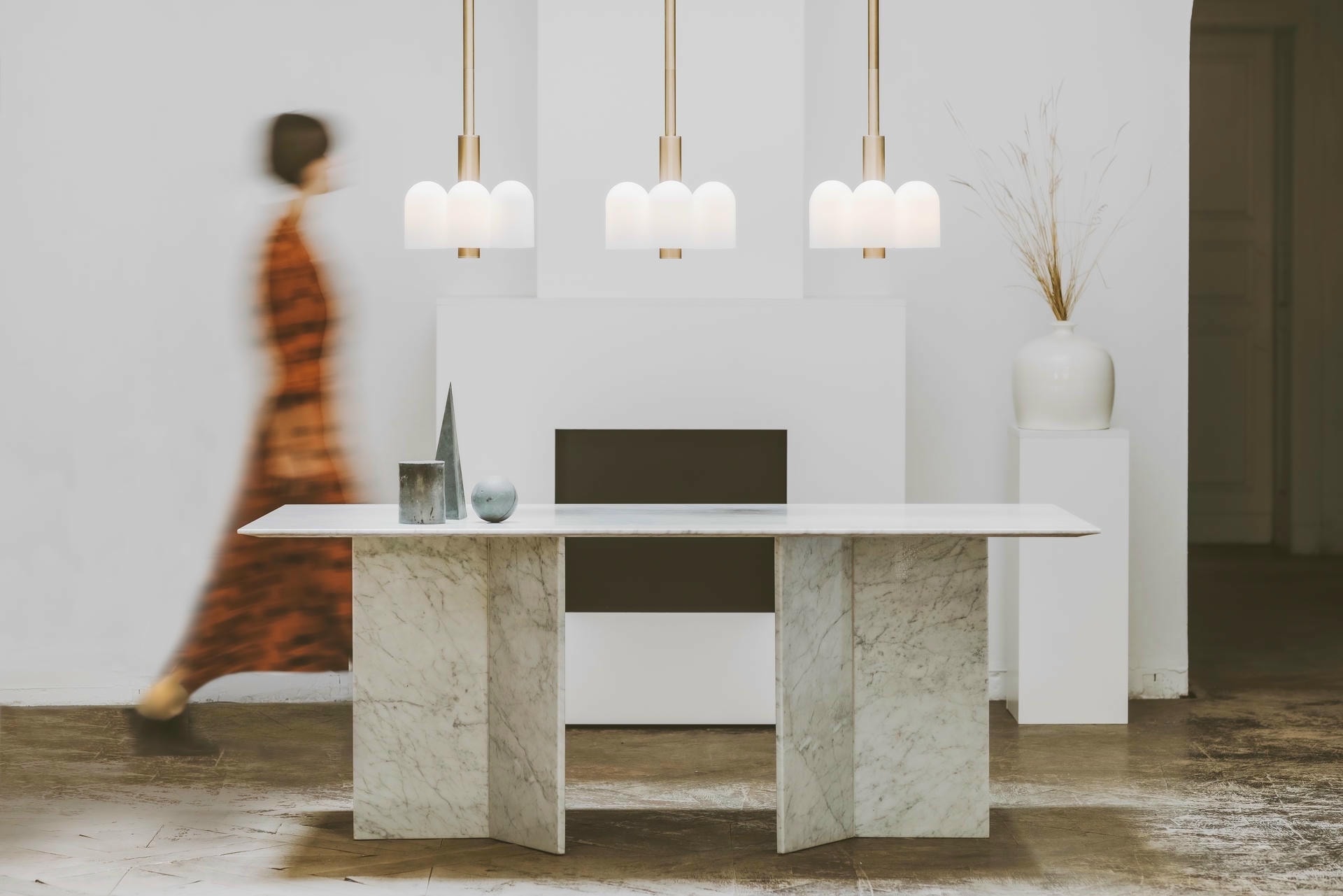 Odyssey 6 Polished Nickel Pendant Light by Schwung 12