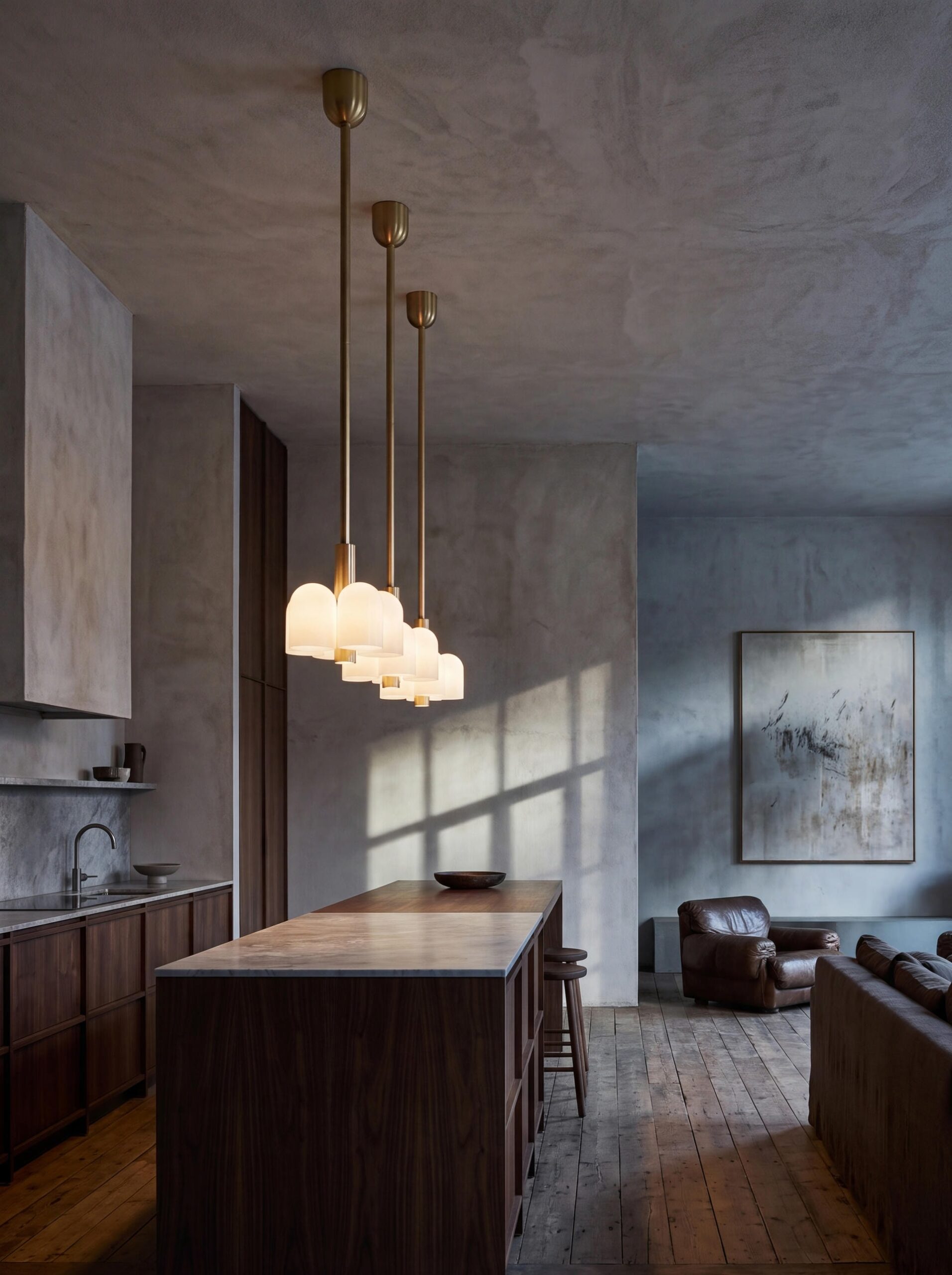 Odyssey 6 Polished Nickel Pendant Light by Schwung 13
