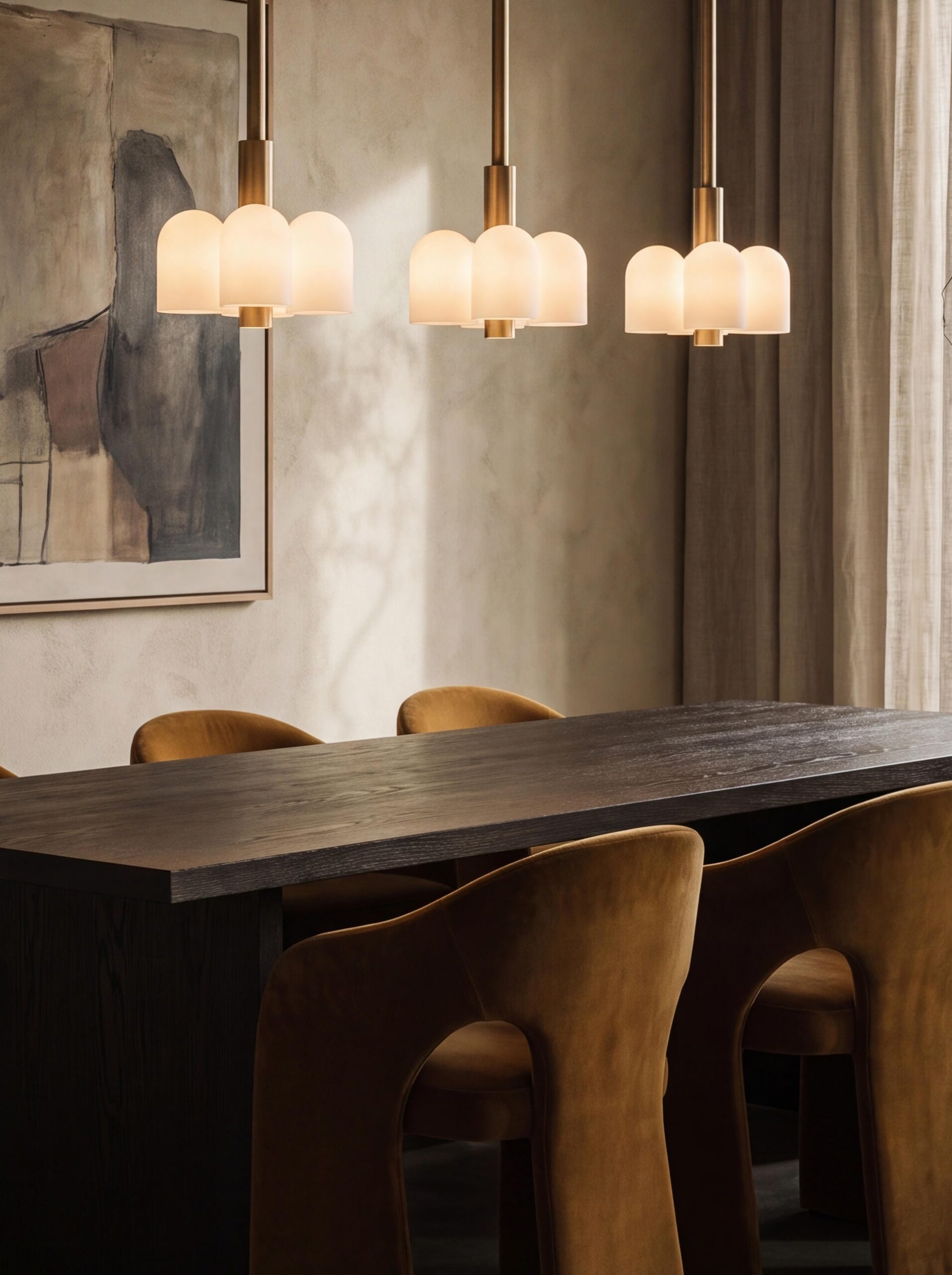 Odyssey 6 Polished Nickel Pendant Light by Schwung 14