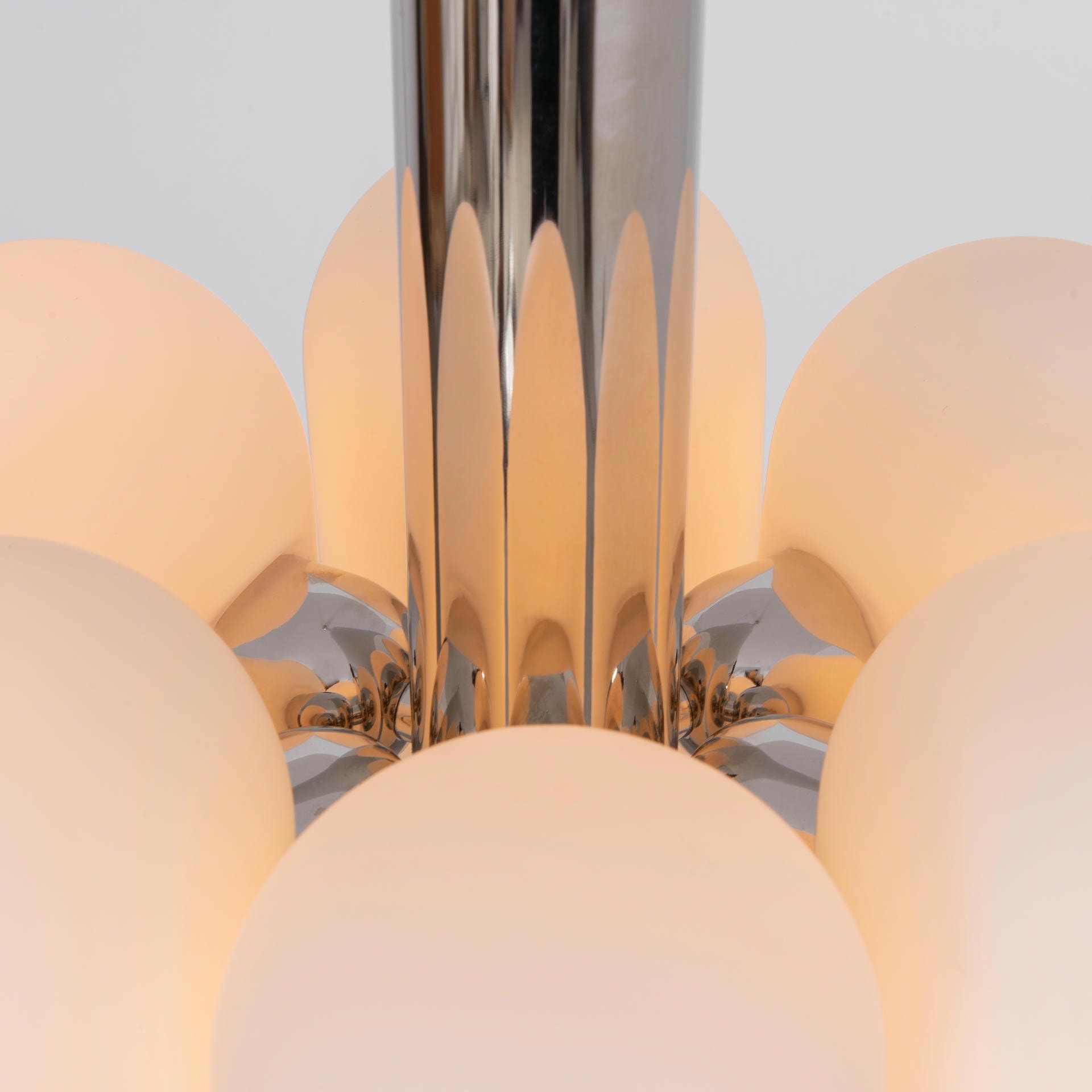 Odyssey 6 Polished Nickel Pendant Light by Schwung 4