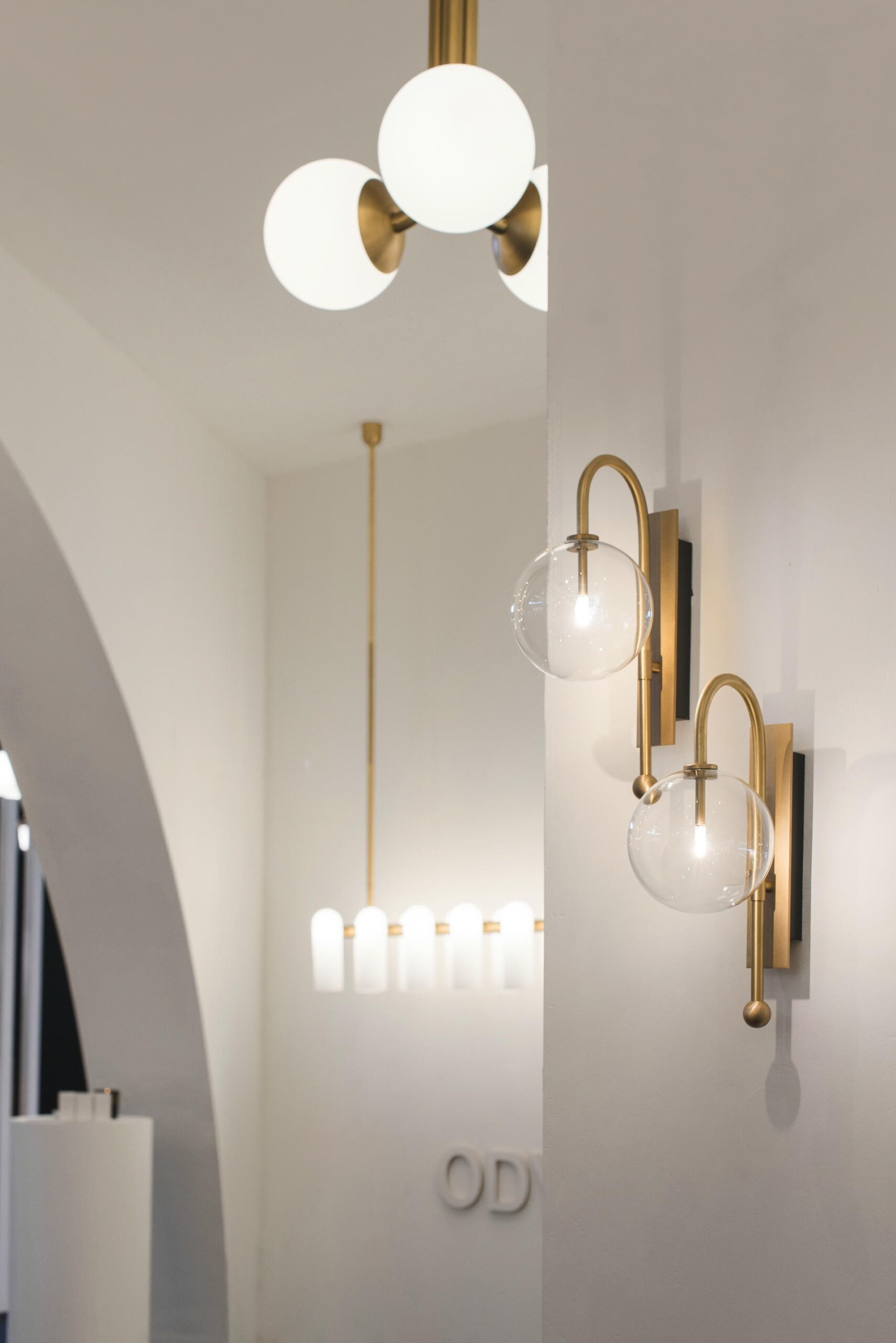 Odyssey Linear LG Brass Chandelier by Schwung 6