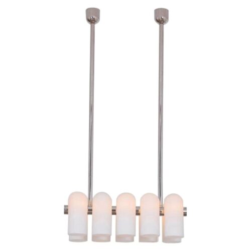 Odyssey Linear SM Polished Nickel Chandelier by Schwung 1
