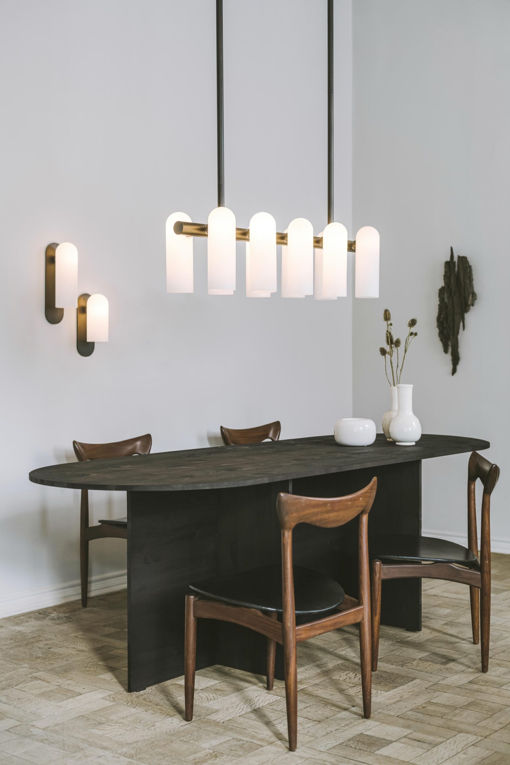 Odyssey Linear SM Polished Nickel Chandelier by Schwung 7
