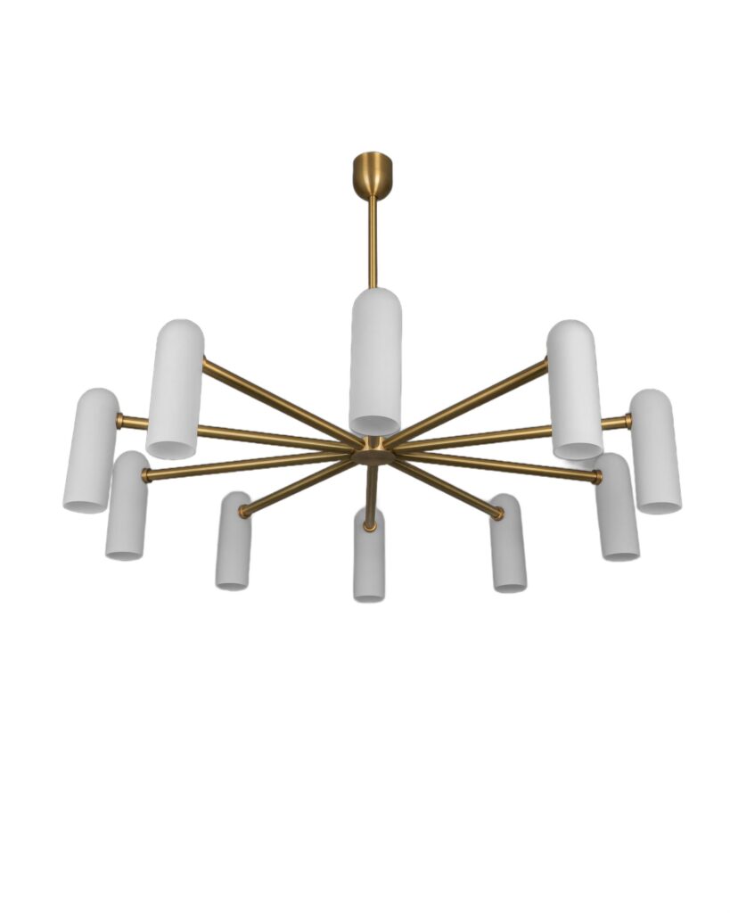 Odyssey Round LG Brass Chandelier by Schwung 1