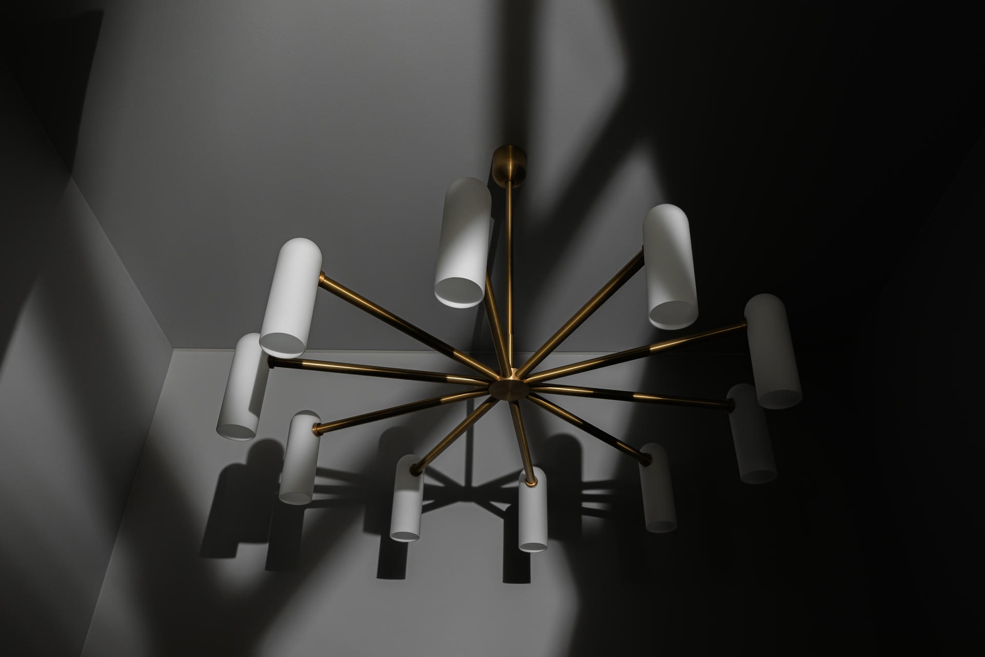 Odyssey Round LG Brass Chandelier by Schwung 9