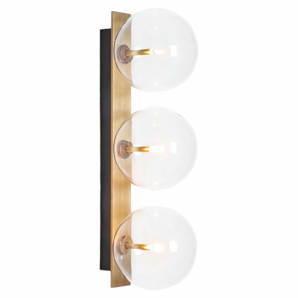 Oslo Triple Brass Wall Sconce by Schwung 1