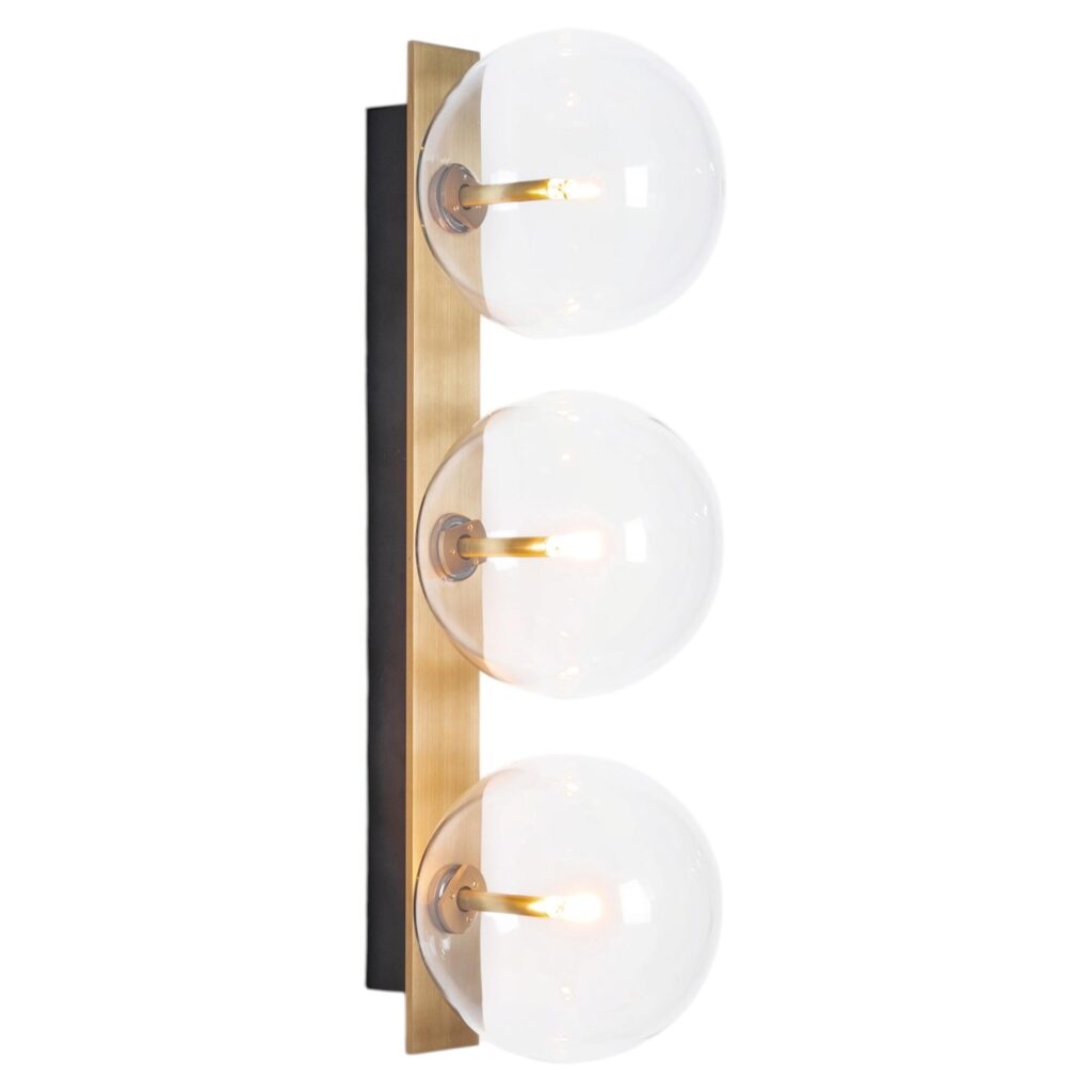 Oslo Triple Brass Wall Sconce by Schwung 1