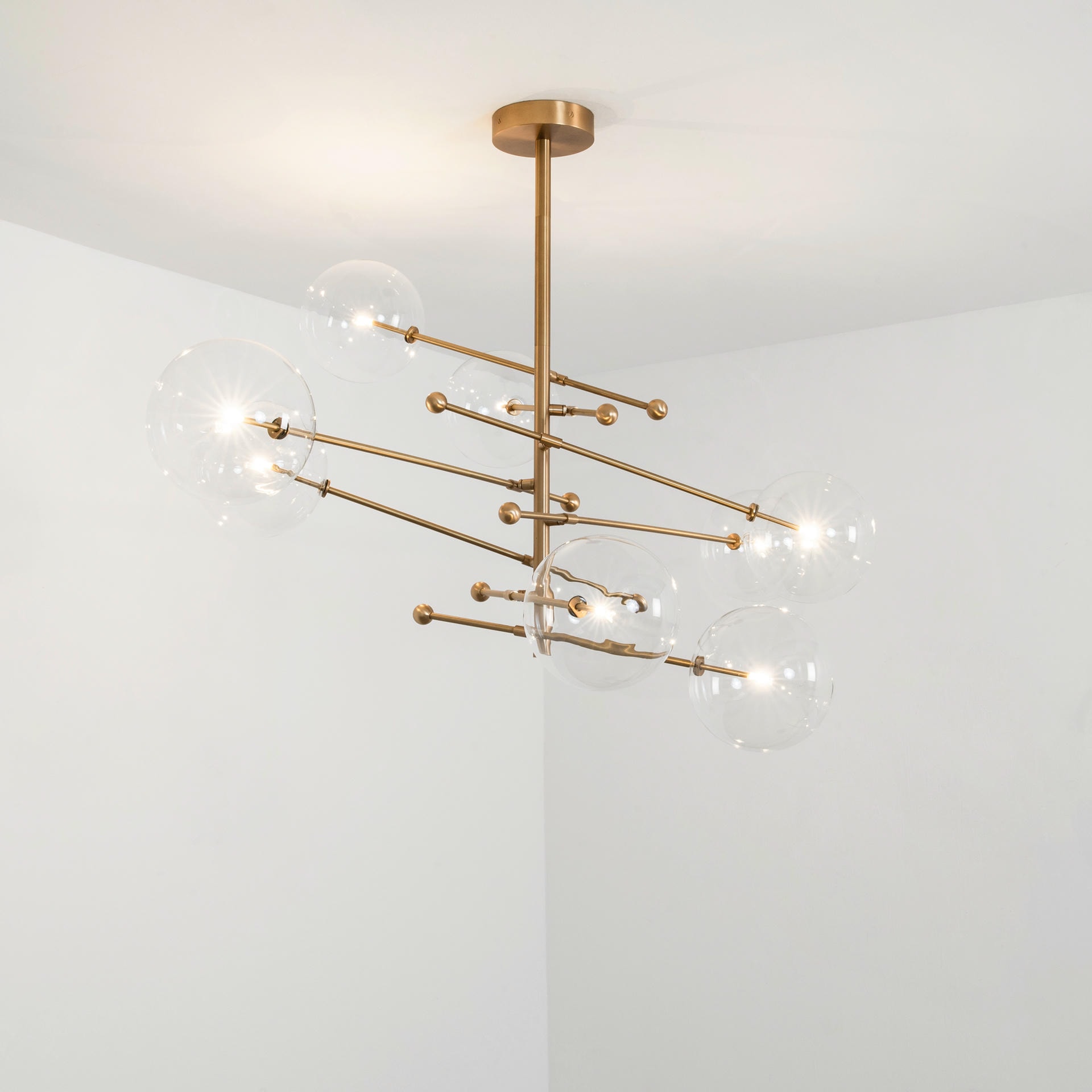 RD15 12 Arms Polished Nickel Chandelier by Schwung 3