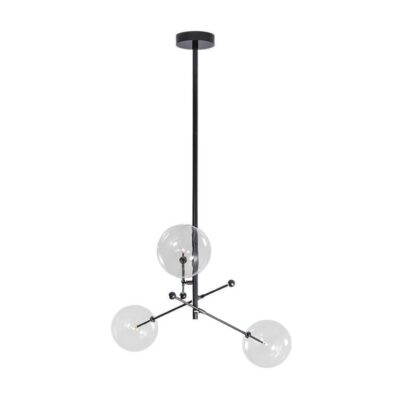 RD15 3 Arms Black Gunmetal Chandelier by Schwung