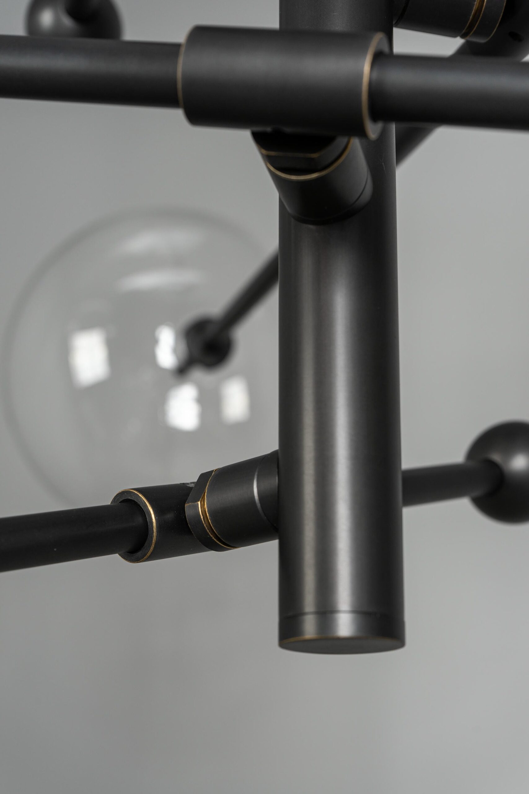 RD15 6 Arms Black Gunmetal Chandelier by Schwung 6