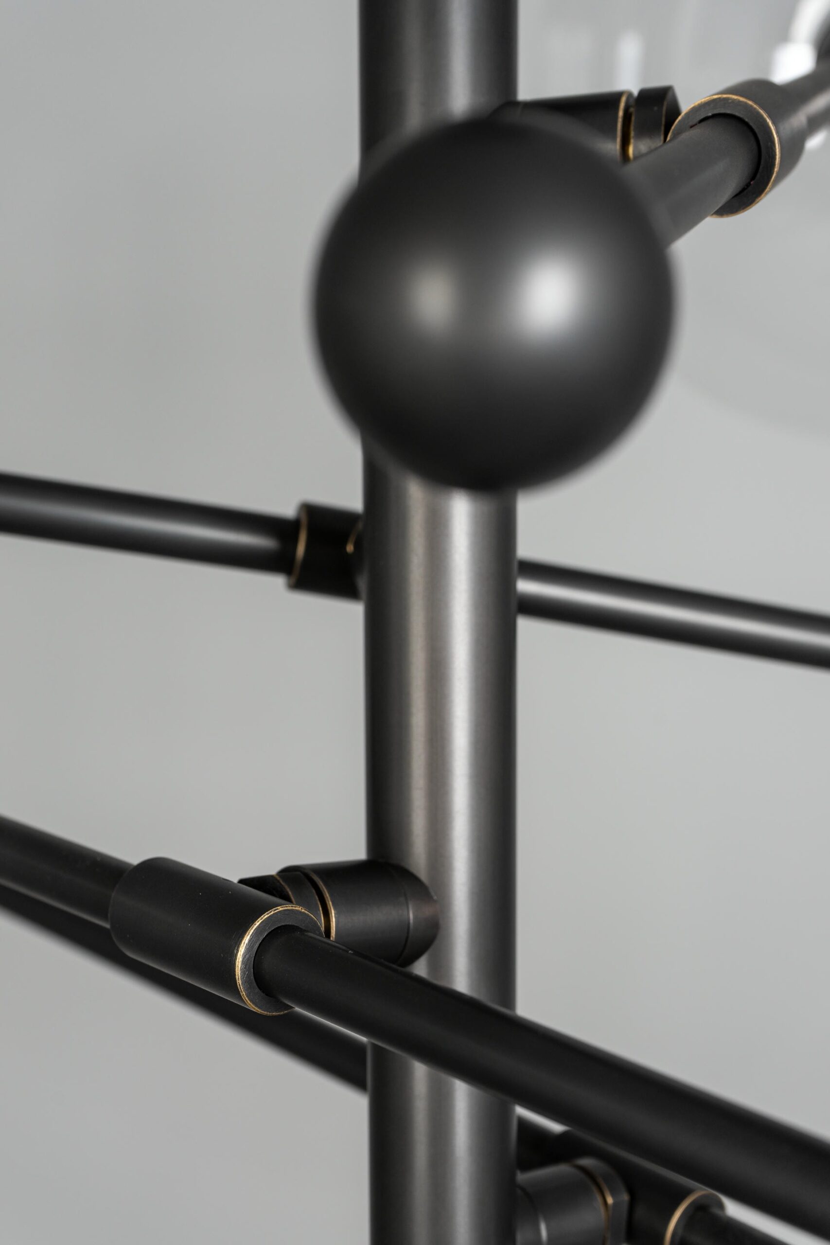 RD15 6 Arms Black Gunmetal Chandelier by Schwung 7
