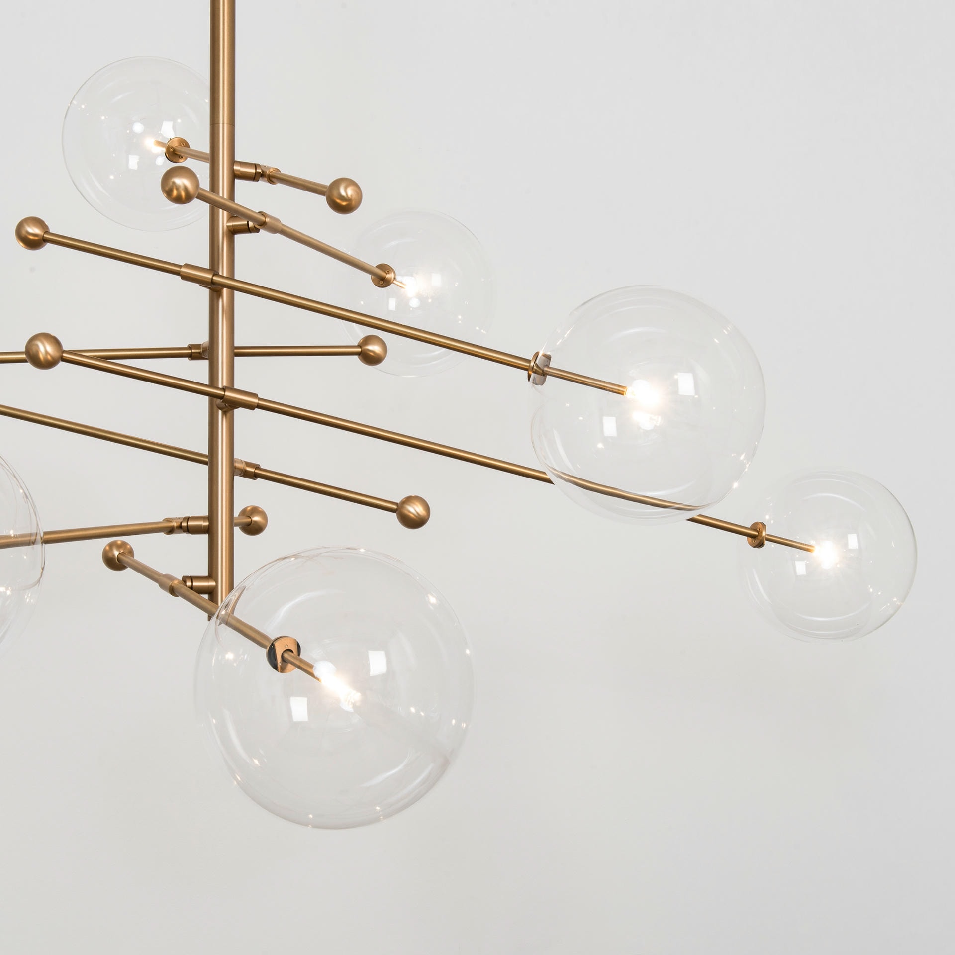 RD15 6 Arms Polished Nickel Chandelier by Schwung 7