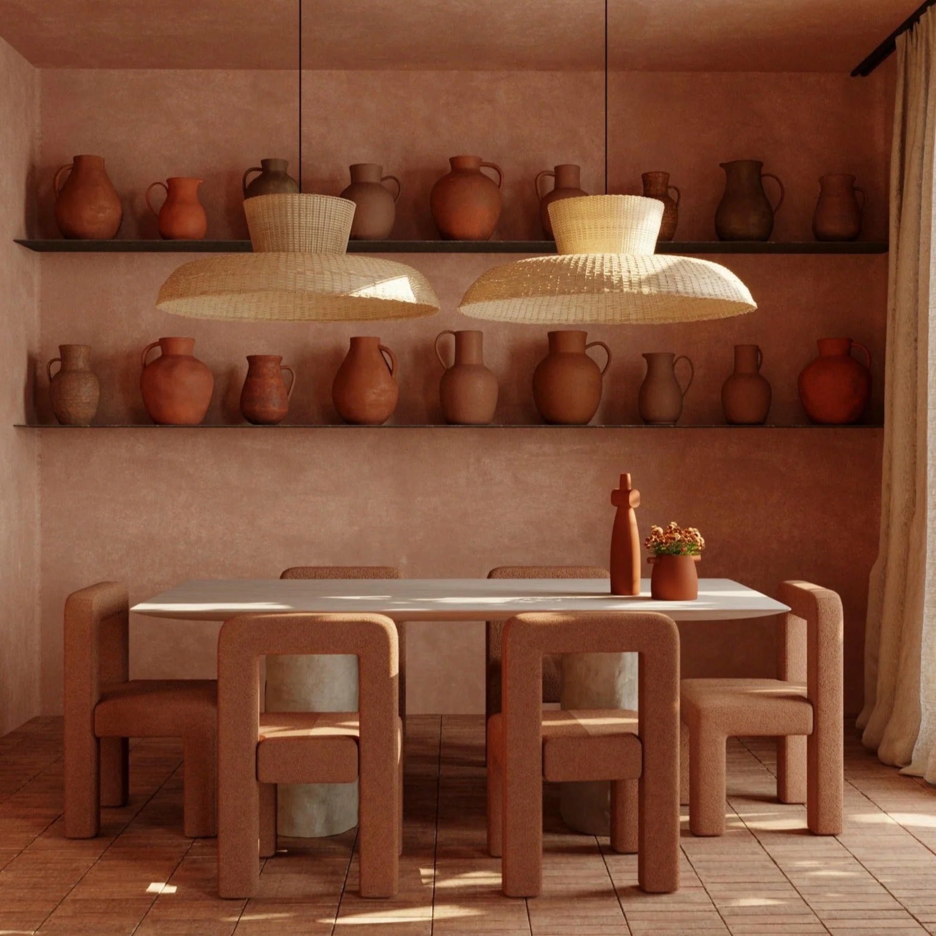 Set Of 2 Small Strikha Pendant Lamps by Faina 2