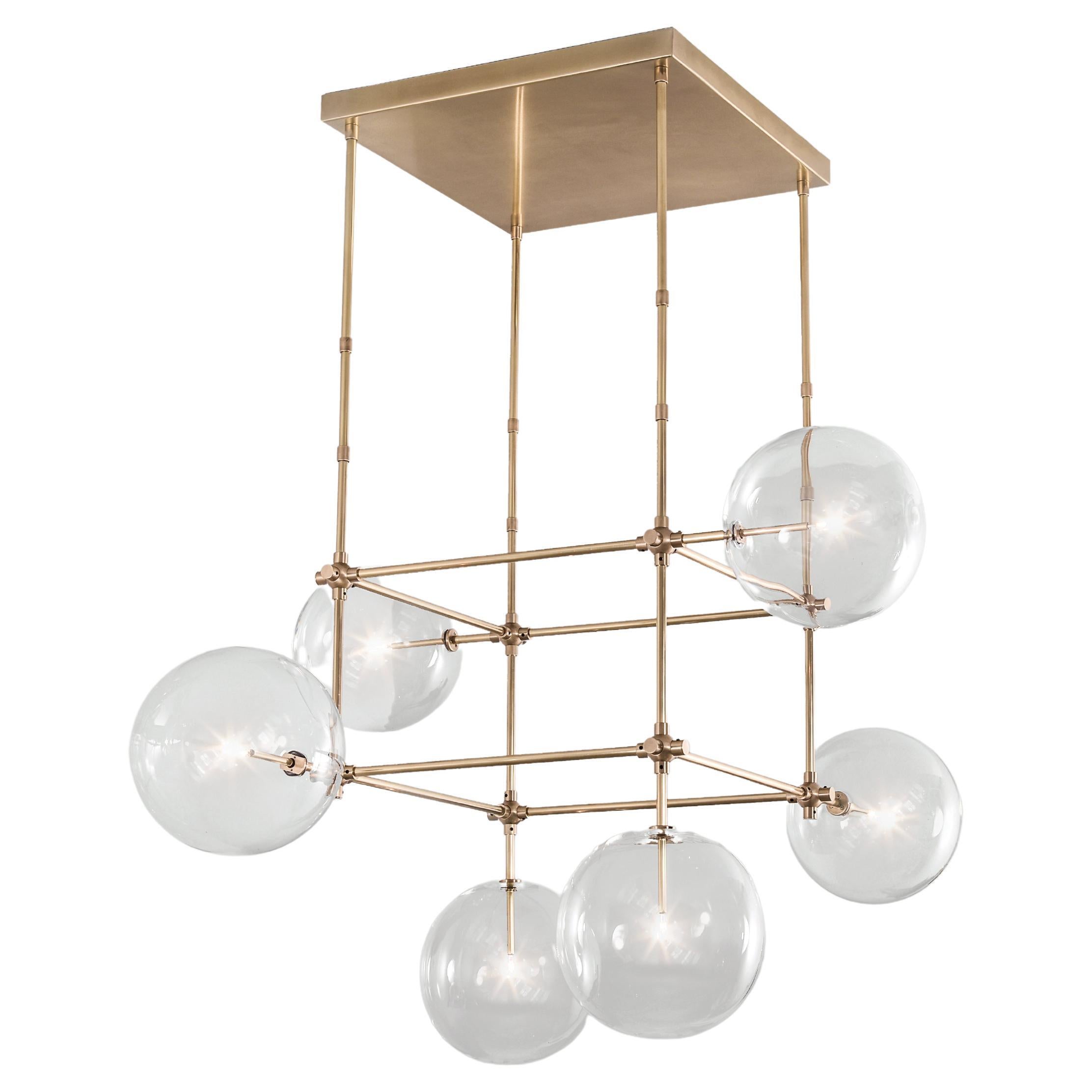 Soap 6 DT Brass Chandelier by Schwung 1