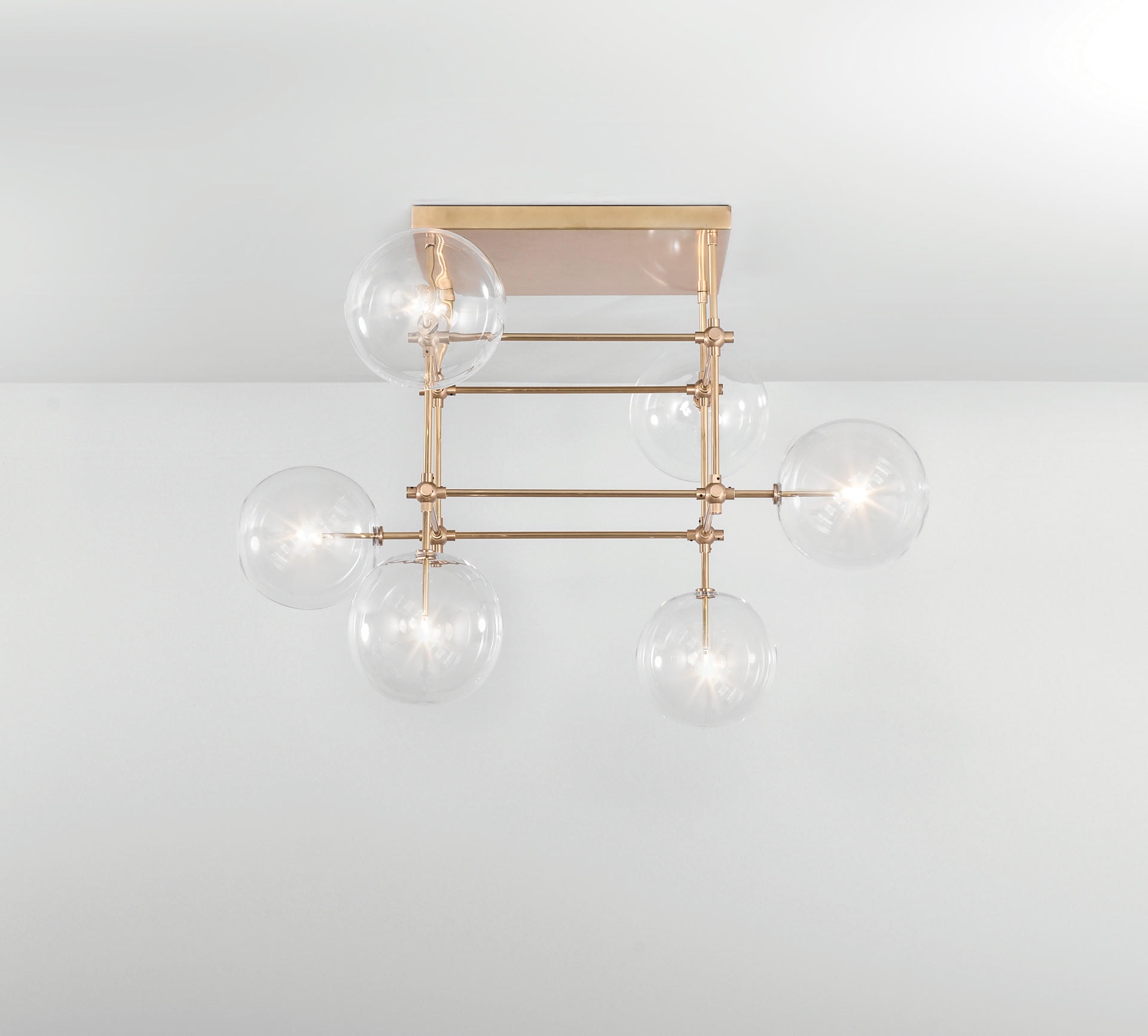 Soap 6 Dt Brass Chandelier by Schwung 6