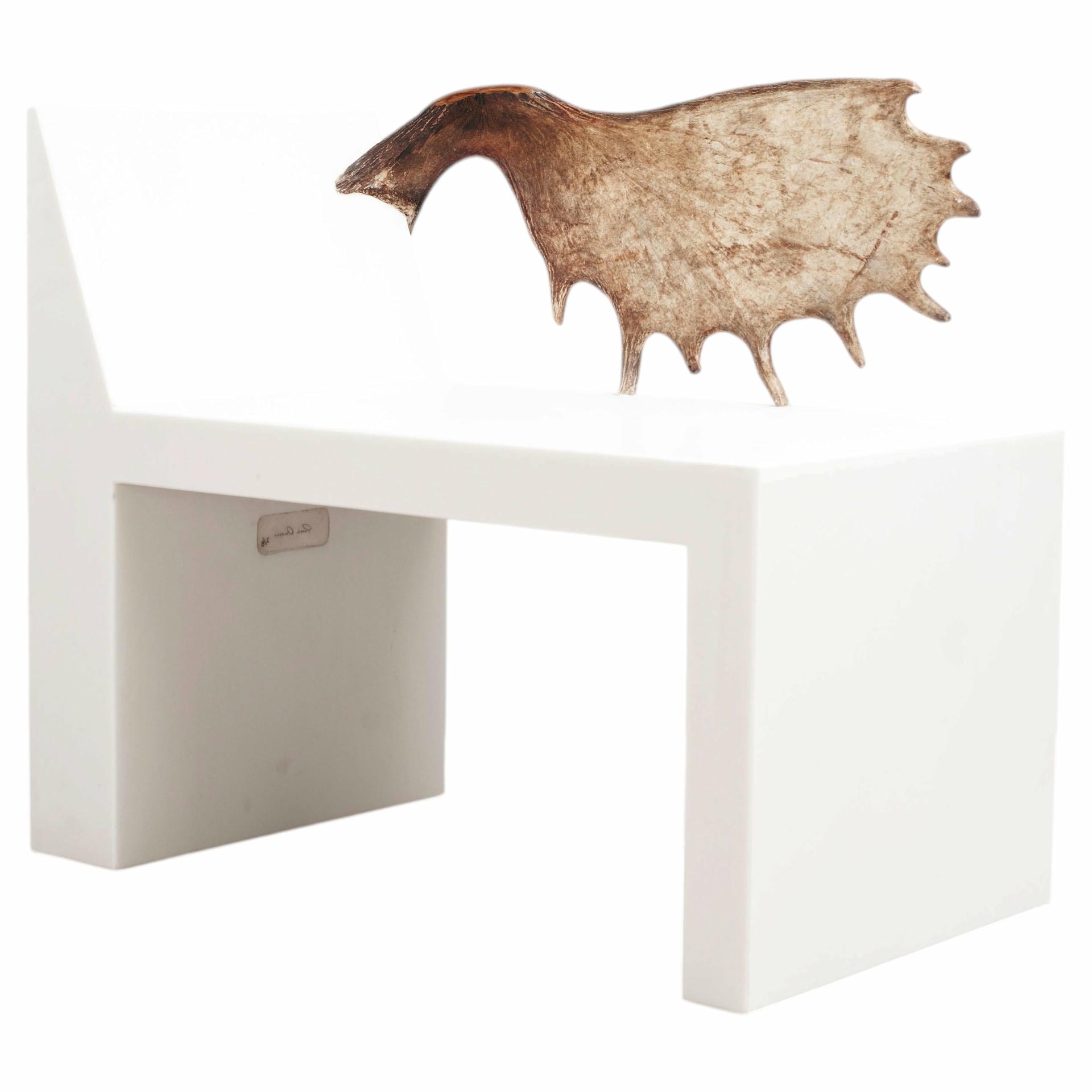 Tomb Chair by Rick Owens White Marble Moose Antler Modern Design 1