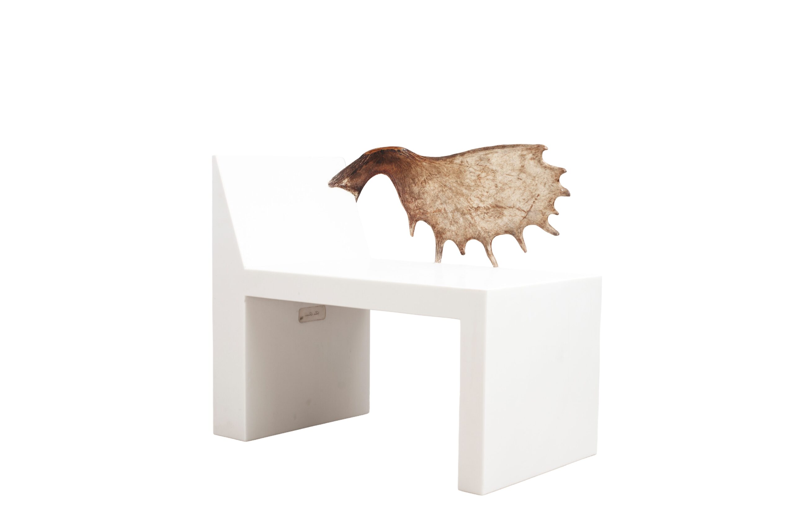 Tomb Chair by Rick Owens White Marble Moose Antler Modern Design 1
