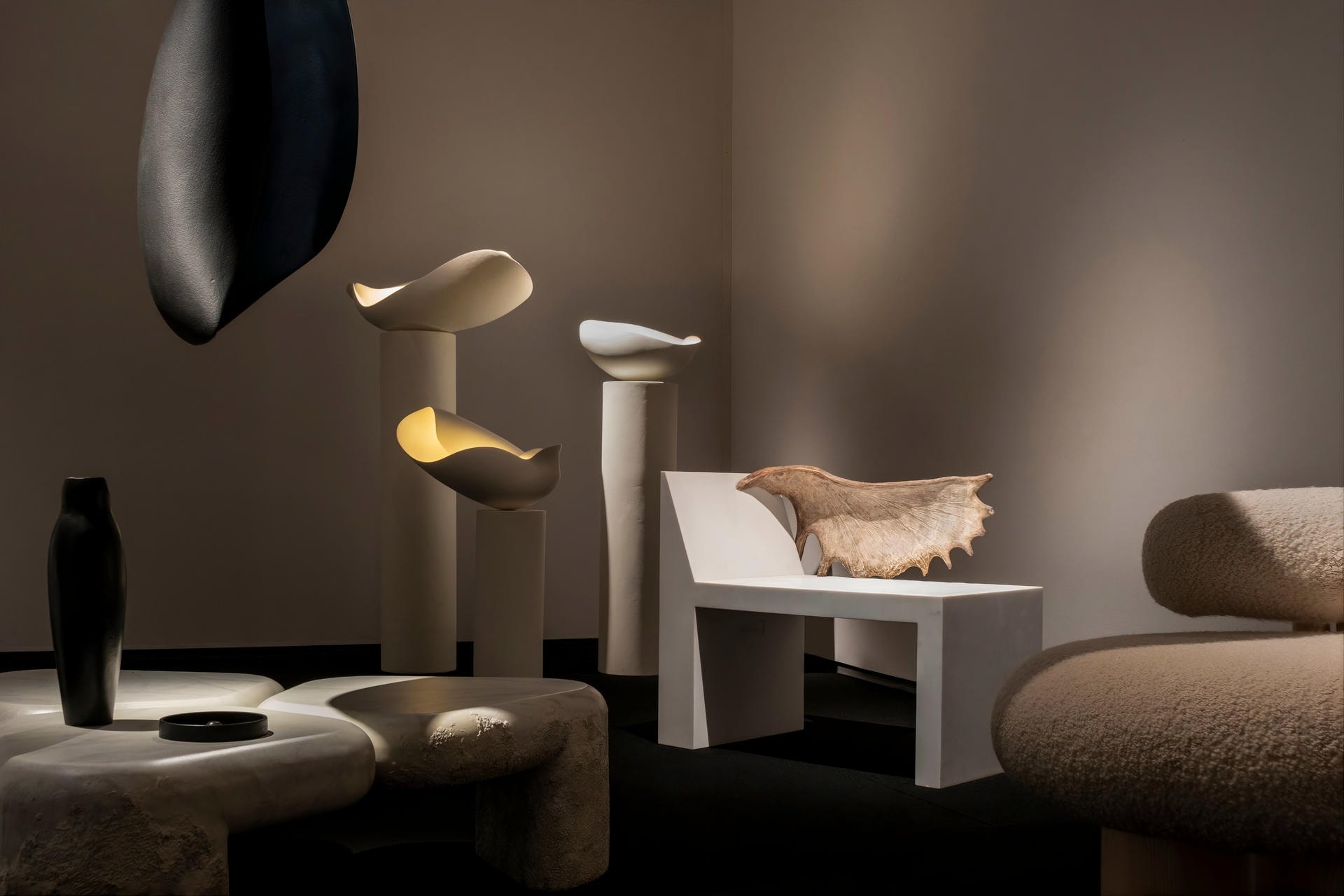 Tomb Chair by Rick Owens White Marble Moose Antler Modern Design 12