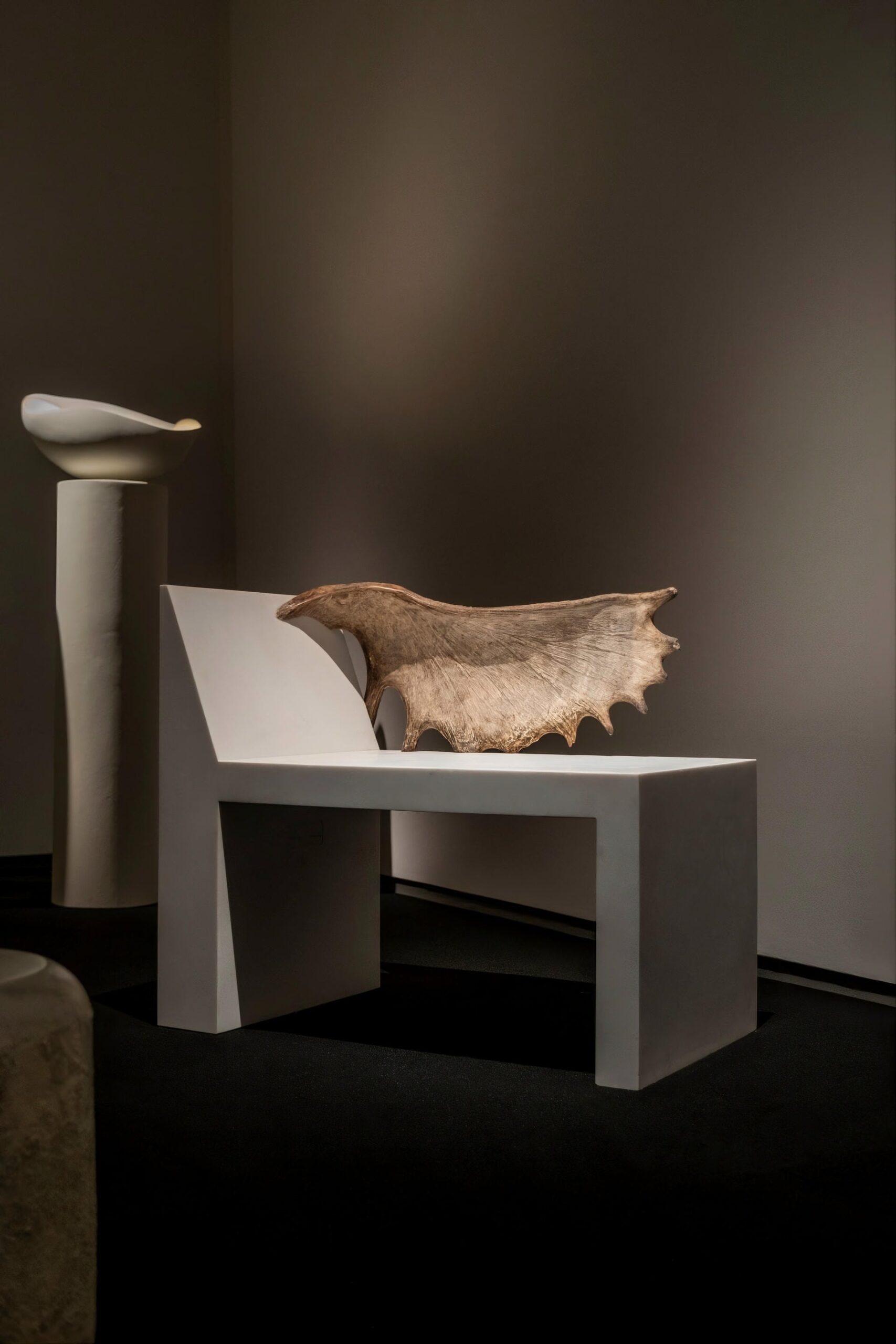 Tomb Chair by Rick Owens White Marble Moose Antler Modern Design 13
