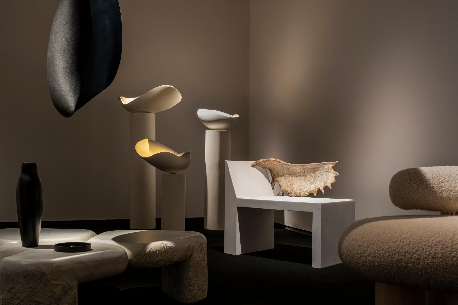 Tomb Chair by Rick Owens White Marble Moose Antler Modern Design 14