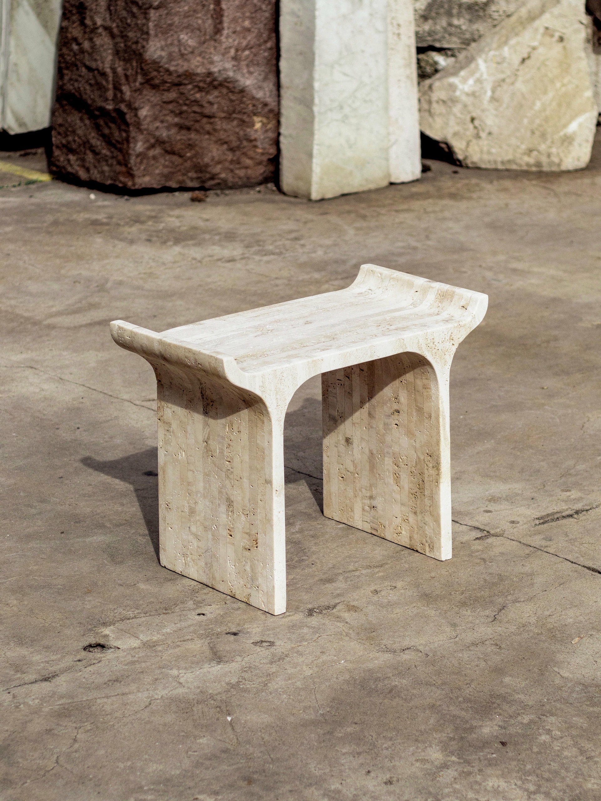 Tori Stool Travertine by Ries 5